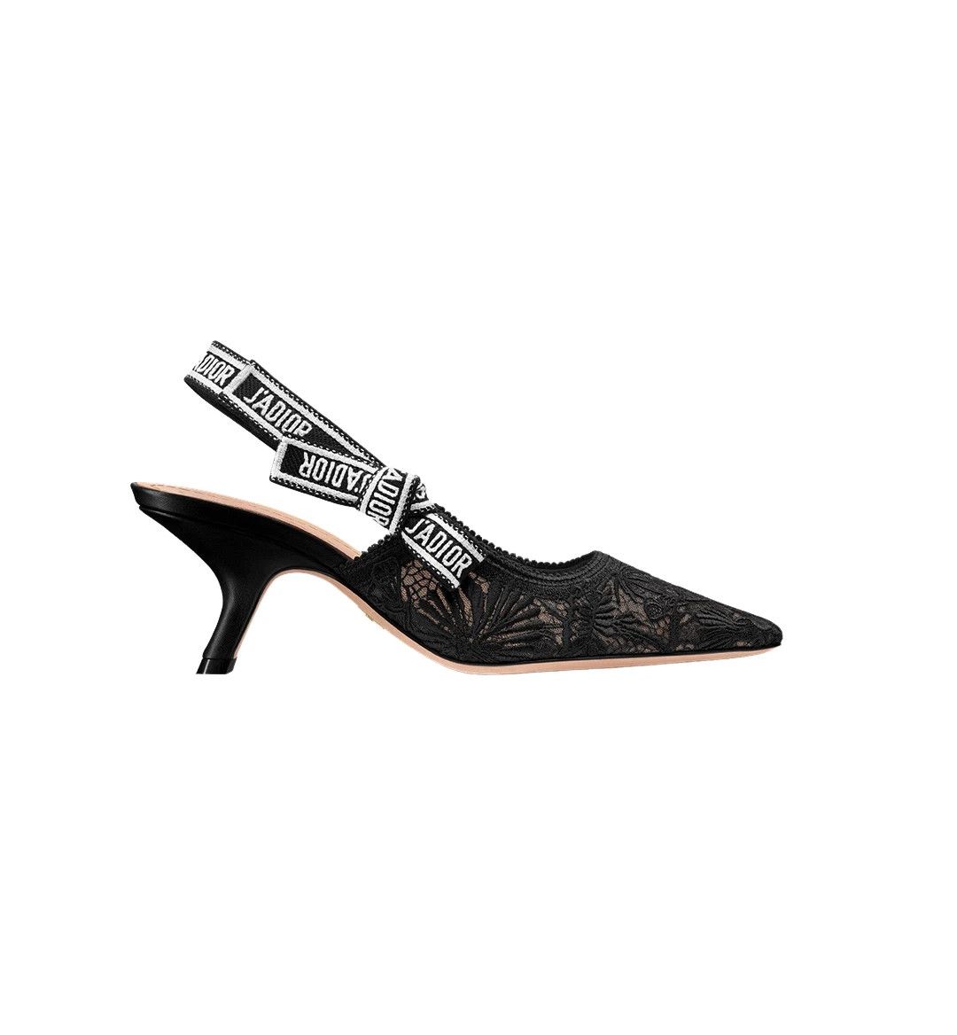 Dior DIOR J'Adior Black Mesh Slingback Pumps New Auth Size US 7 / IT 37 - 2 Thumbnail