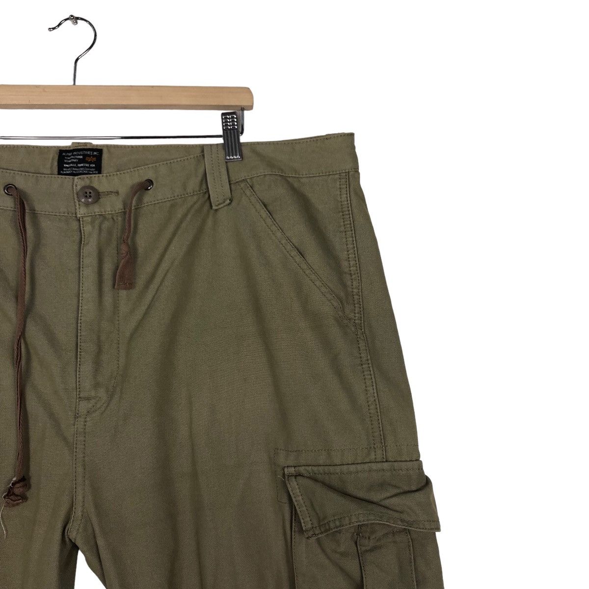 Alpha Industries 🔥Cropped Biker Pants Cargo Alpha Industries Pocket Bondage Size US 42 / EU 58 - 5 Thumbnail