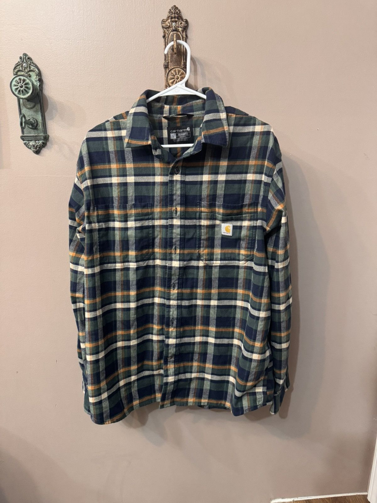 Carhartt Green Carhartt Flannel Size US L / EU 52-54 / 3 - 1 Thumbnail