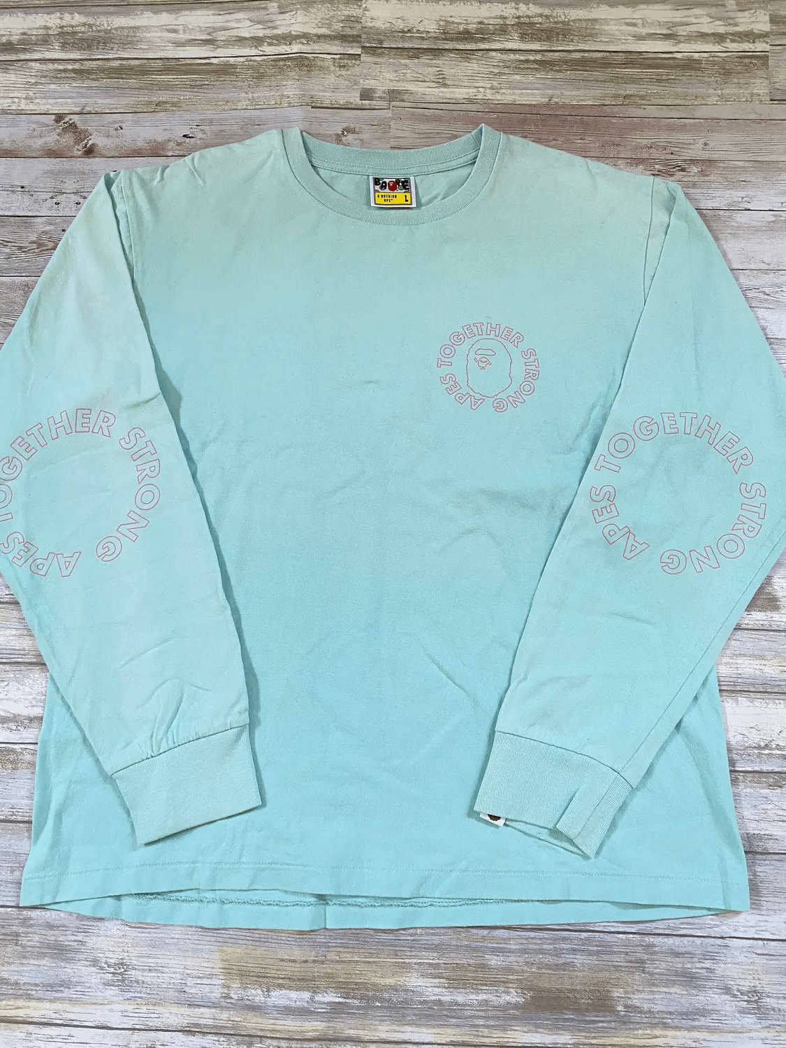 Bape Apes Together Strong L/S Size US L / EU 52-54 / 3 - 3 Thumbnail