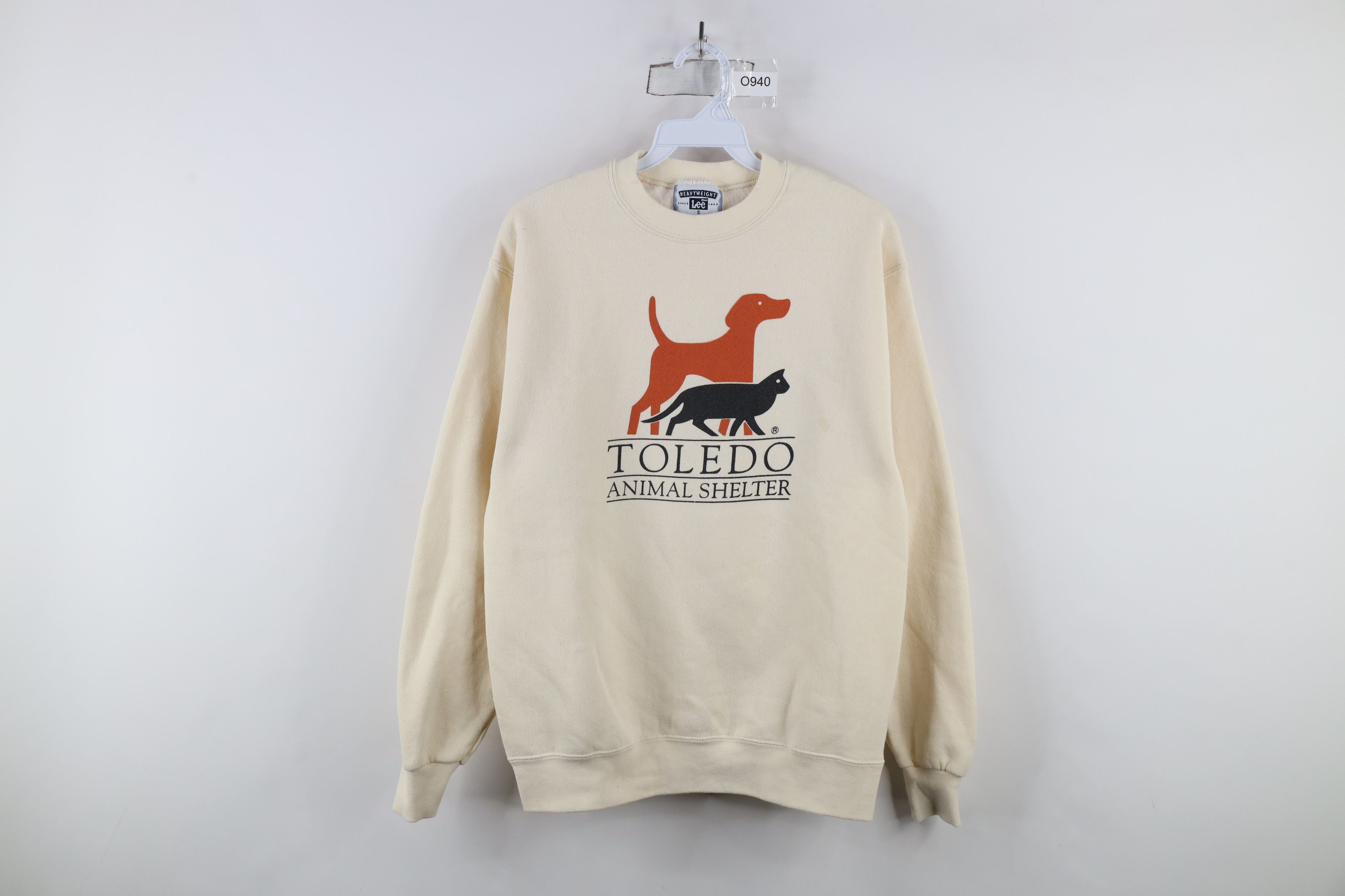 Vintage Vintage 90s Toledo Animal Shelter Crewneck Sweatshirt Cream Size US S / EU 44-46 / 1 - 1 Thumbnail