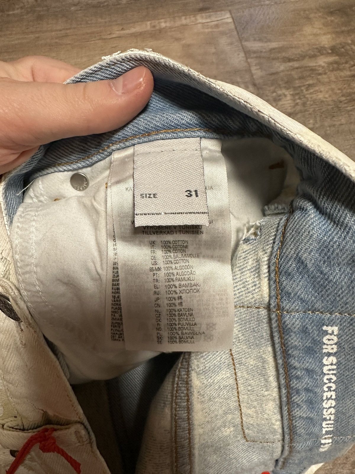 Diesel Diesel Heavy Waxed/Painted Denim Size US 31 - 6 Thumbnail
