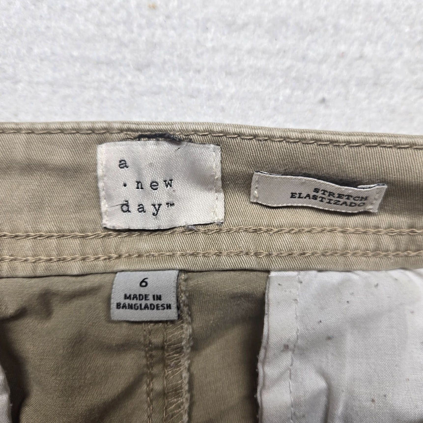Vintage A New Day Dress Pants Brown Women Size 6 Stretch Flat Front Skinny Classic Dress Pants Womens Size 28" / US 6 / IT 42 - 3 Thumbnail