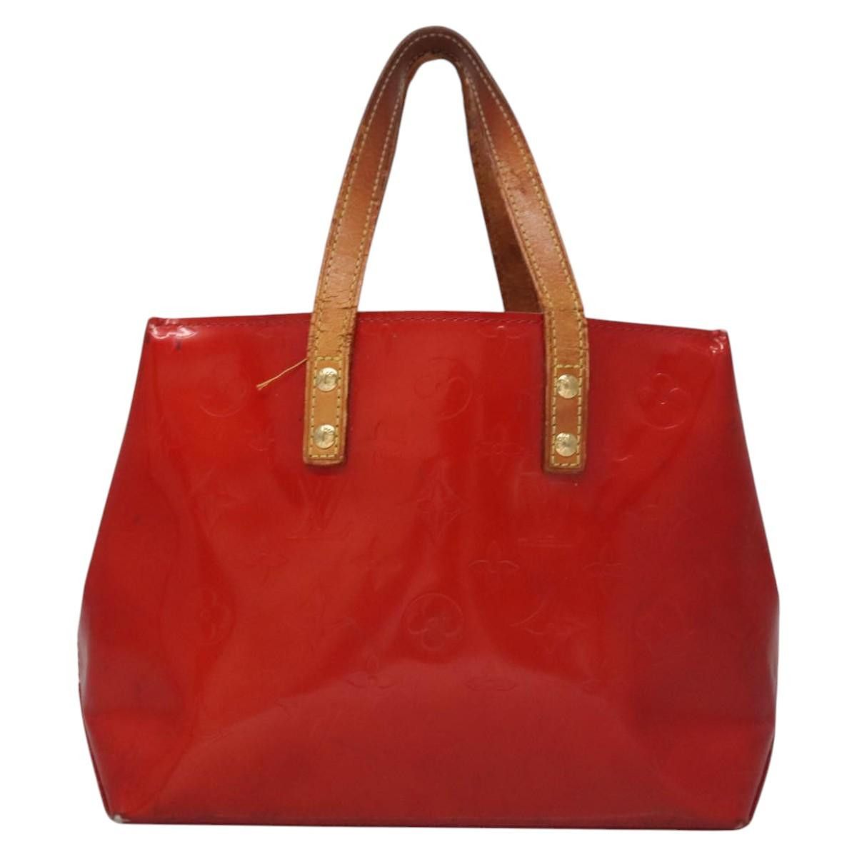 Louis Vuitton LOUIS VUITTON Monogram Vernis Reade PM Hand Bag Red Rouge Size ONE SIZE - 2 Thumbnail