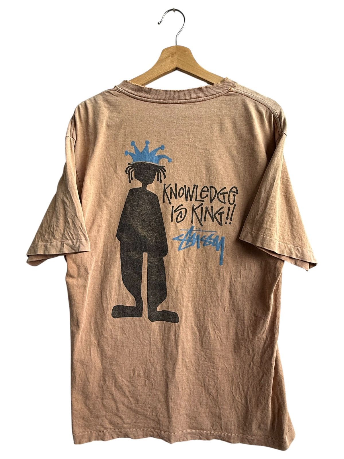 Stussy Vintage Trashed 80s STUSSY Knowledge is King tee Size US L / EU 52-54 / 3 - 1 Thumbnail
