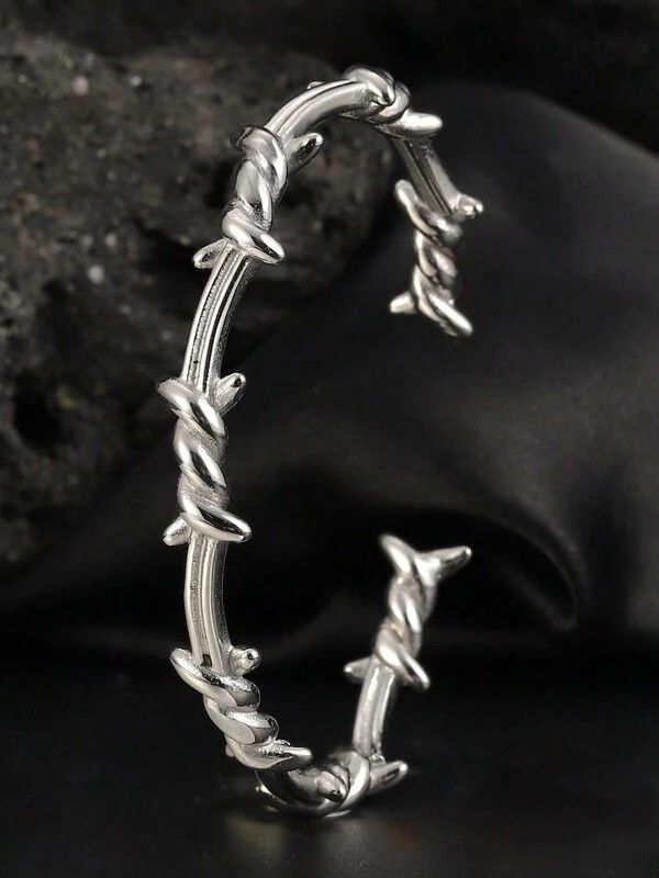 Archival Clothing x Jewelry Vintage 2000S Style Silver Y2K Bracelet Opium, Men's