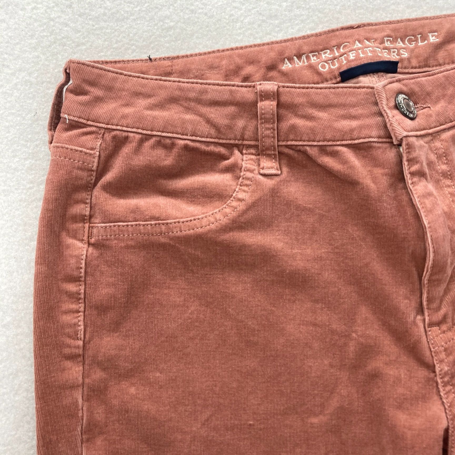 American Eagle Outfitters American Eagle Outfitters Corduroy Jeggings Women's 14 Brown Stretch Low Rise Skinny Ankle Jeans Size 24" / US 00 / IT 34 - 3 Thumbnail