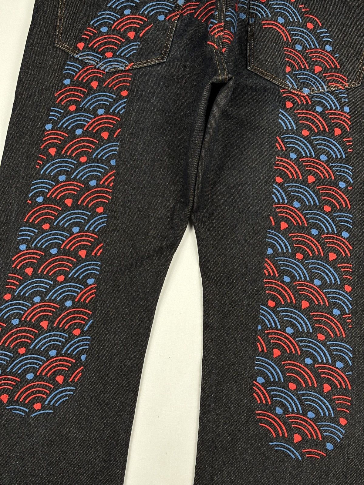 Evisu Lot. 2008 Embroidered Patterns Daicock Selvedge Jeans Size US 34 / EU 50 - 5 Thumbnail