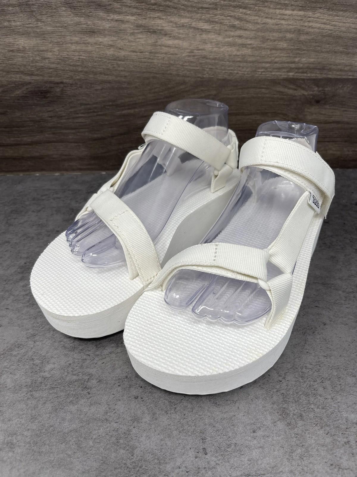 Teva TEVA Flatform Universal Sandals Womens Size 9 White Strap Size US 9 / IT 39 - 2 Thumbnail