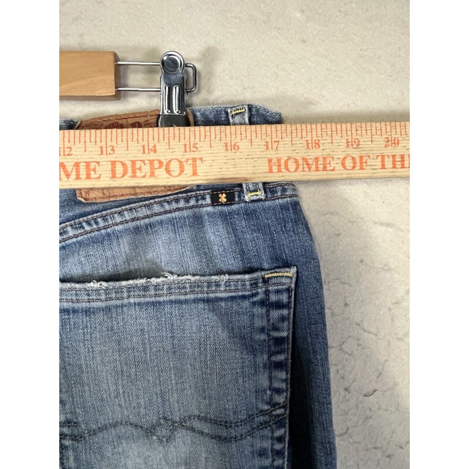 Lucky Brand Lucky Brand Jeans Men's Blue Denim Straight 34x32 Stretch 5-Pocket Distressed N/A Size US 34 / EU 50 - 3 Thumbnail