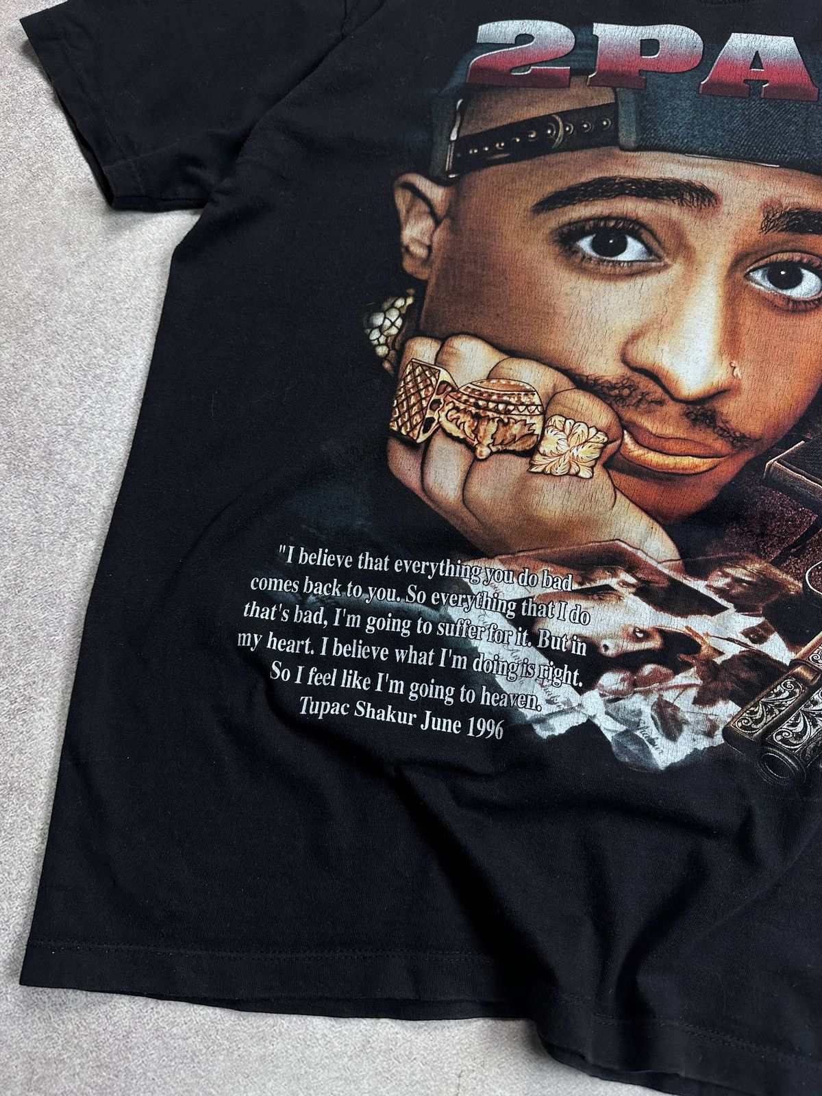 Band Tees Vintage 90s 2Pac t-shirt Tupac Shakur Size US L / EU 52-54 / 3 - 5 Thumbnail