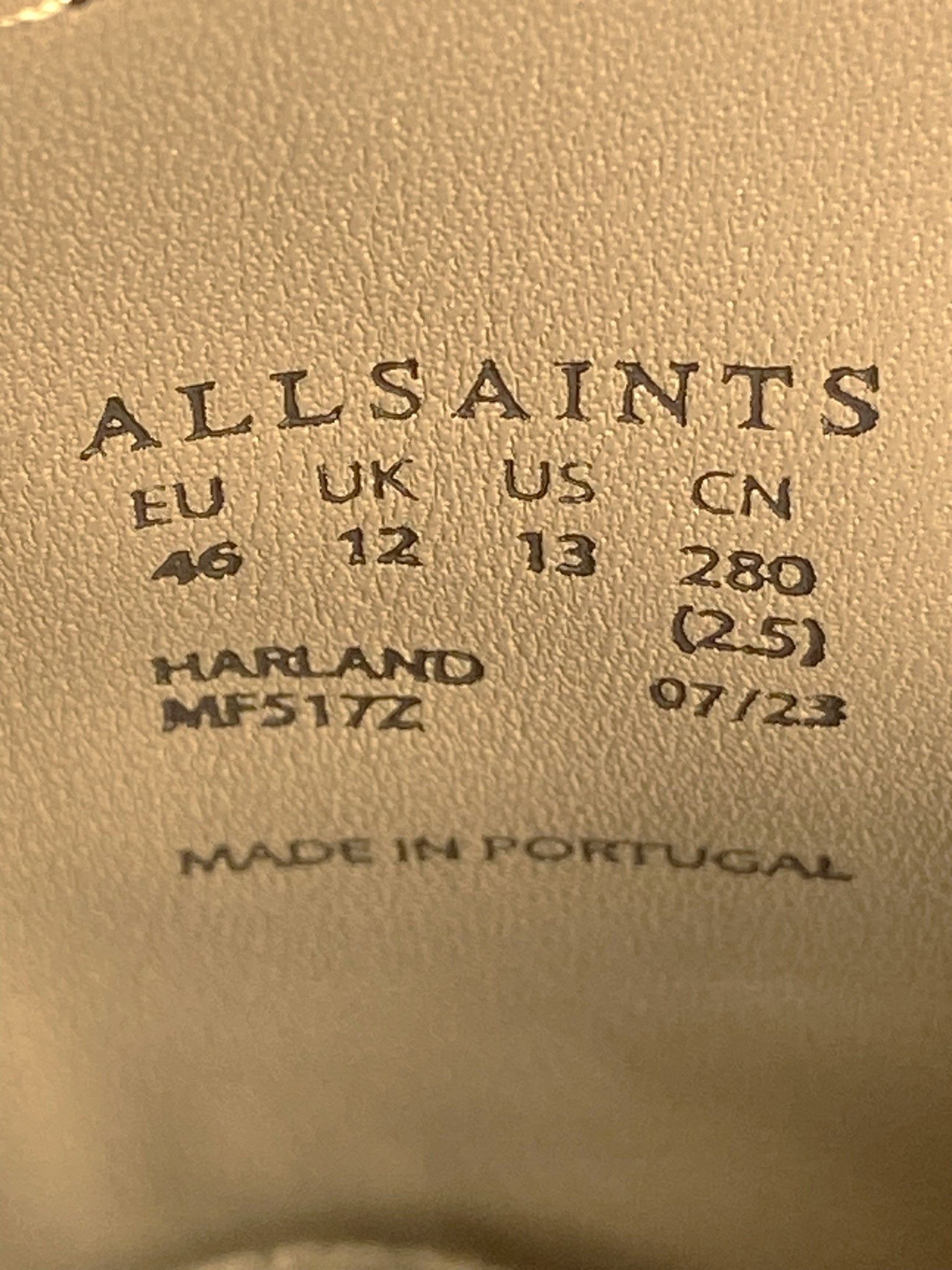 Allsaints Harland Cap Toe Black Leather Moto Combat Boots Size US 13 / EU 46 - 5 Thumbnail
