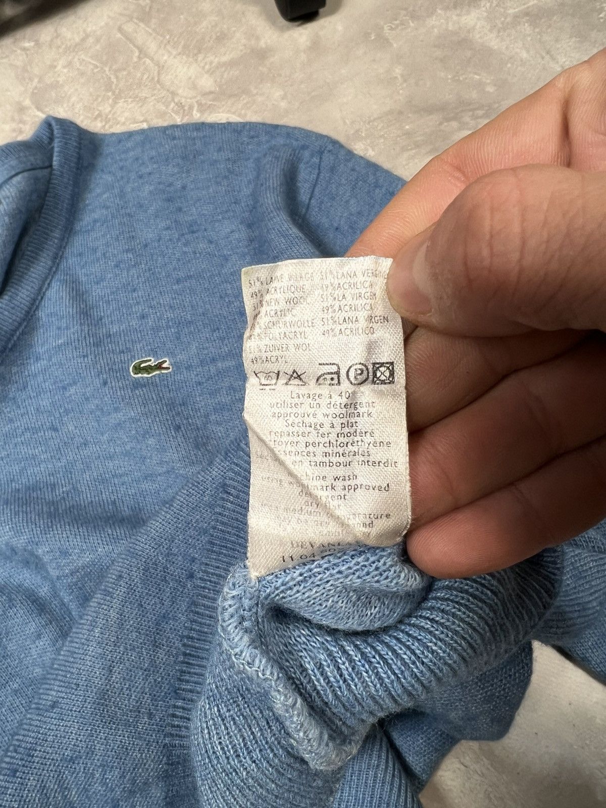 Lacoste × Vintage Vintage Lacoste Y2k Wool Baggy Sweater Size US XL / EU 56 / 4 - 6 Thumbnail