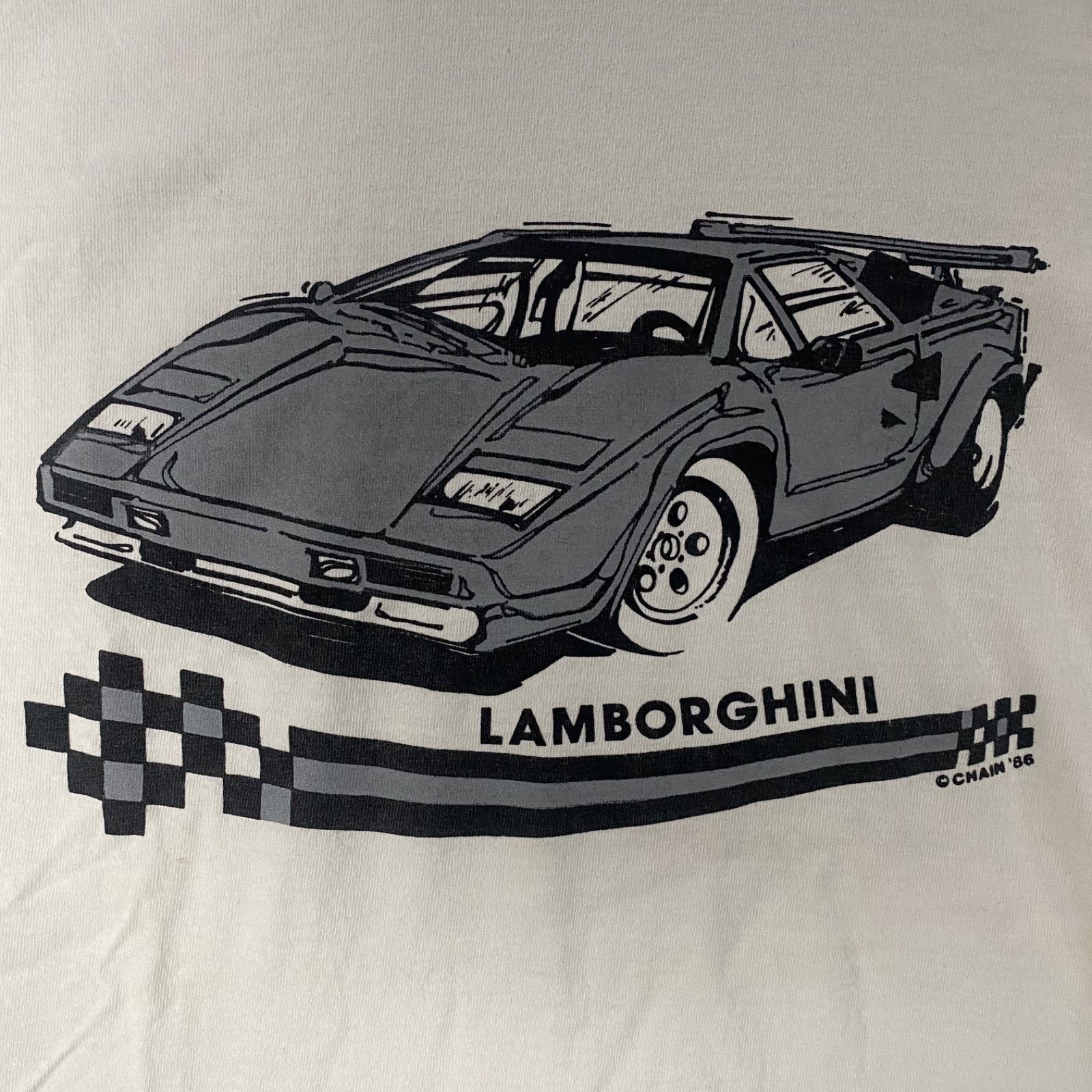 Gildan Vintage 1986 Lamborghini Car T Shirt White Size Large Size US L / EU 52-54 / 3 - 1 Thumbnail
