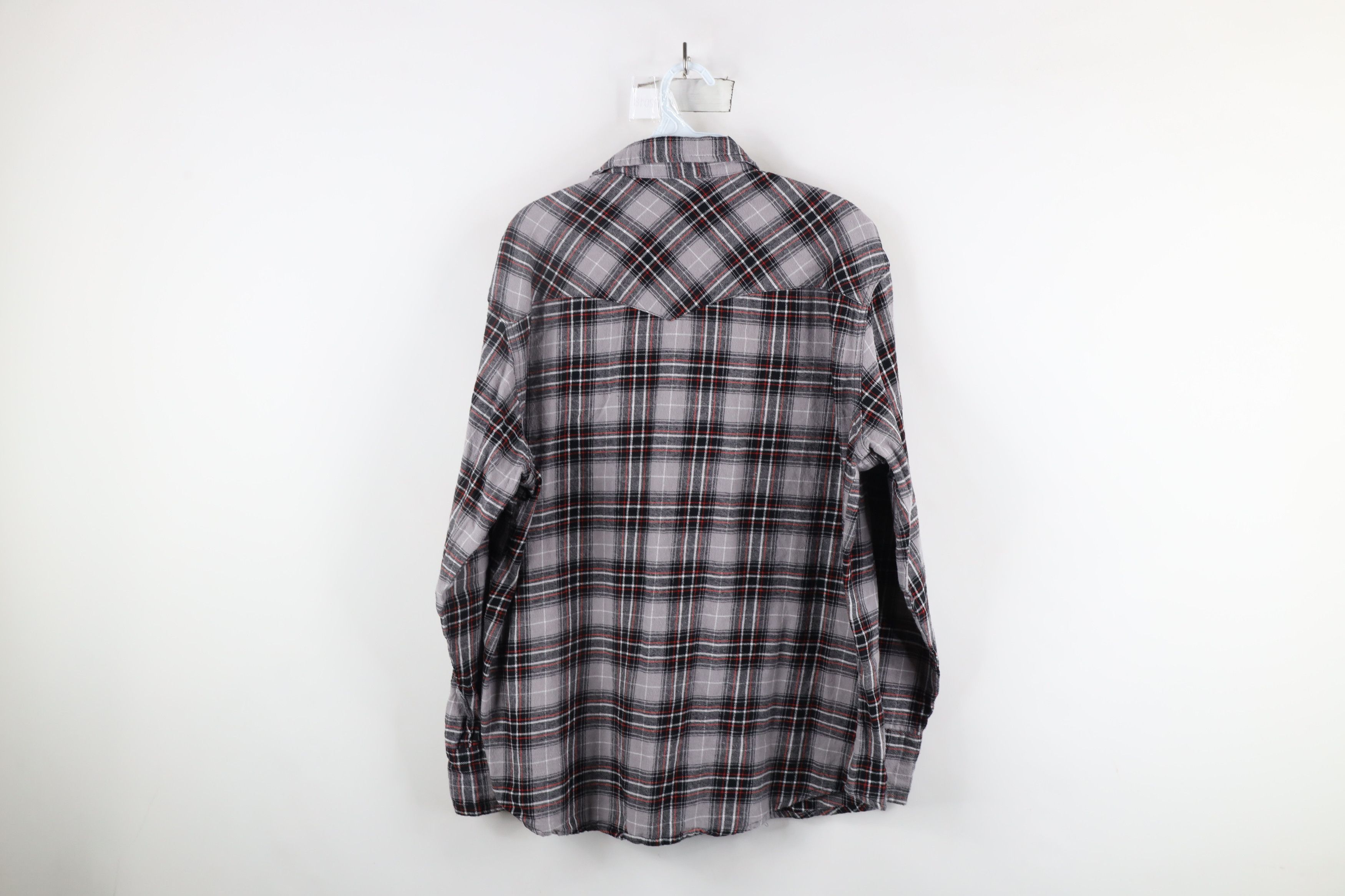 Vintage × Wrangler Vintage Wrangler Western Snap Button Collared Shirt Plaid Size US XL / EU 56 / 4 - 7 Thumbnail
