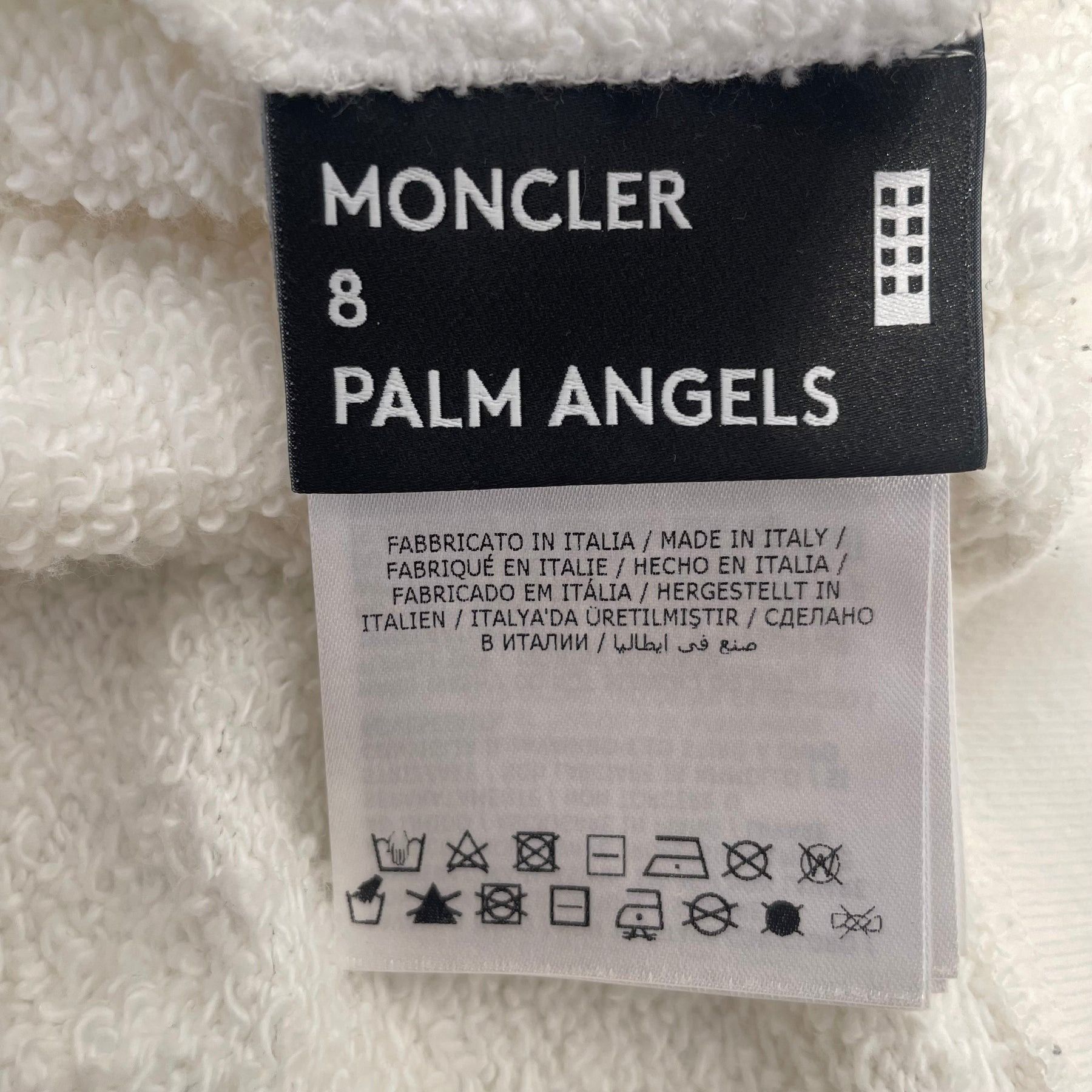 Moncler × Palm Angels Collab Reconstructed Drop Shoulder Hoodie Size US M / EU 48-50 / 2 - 3 Thumbnail