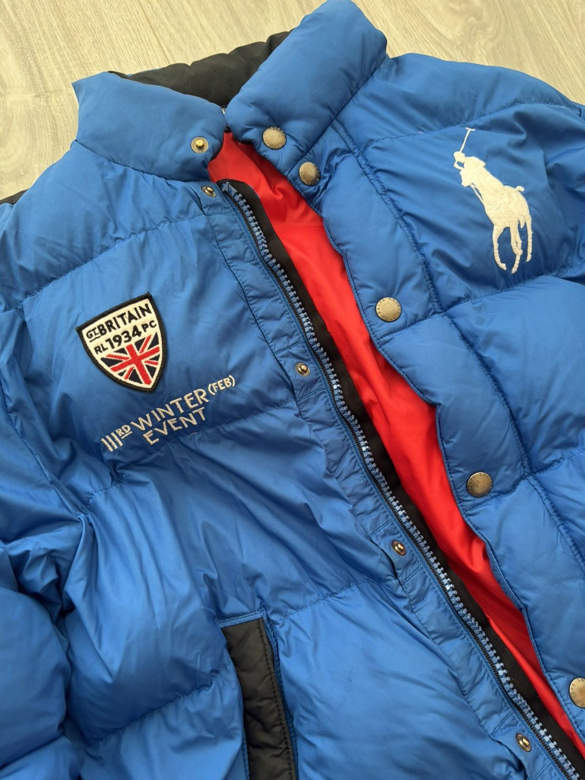 Polo Ralph Lauren Polo Ralph Lauren Great Britain Distressed Down Jacket Size US M / EU 48-50 / 2 - 3 Thumbnail