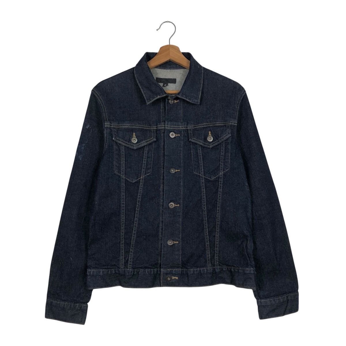 Japanese Brand 📌Vintage Biker Denim Jacket Uniqlo Japan Issey Miyake Size US M / EU 48-50 / 2 - 2 Thumbnail
