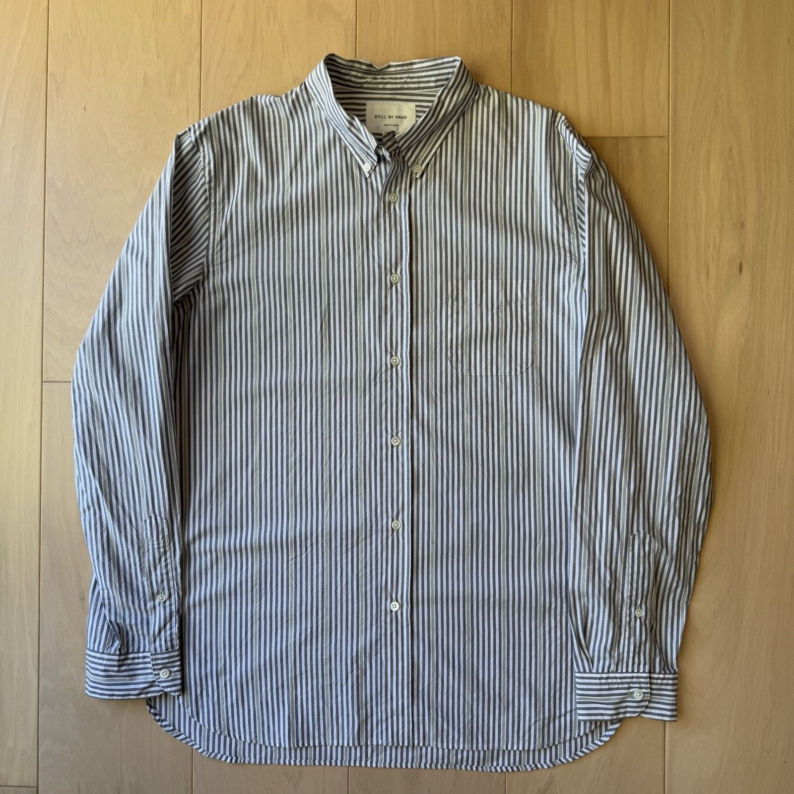 STILL BY HAND Still By Hand Shirt 3 Striped Cotton Button Up Oxford Size US M / EU 48-50 / 2 - 2 Thumbnail