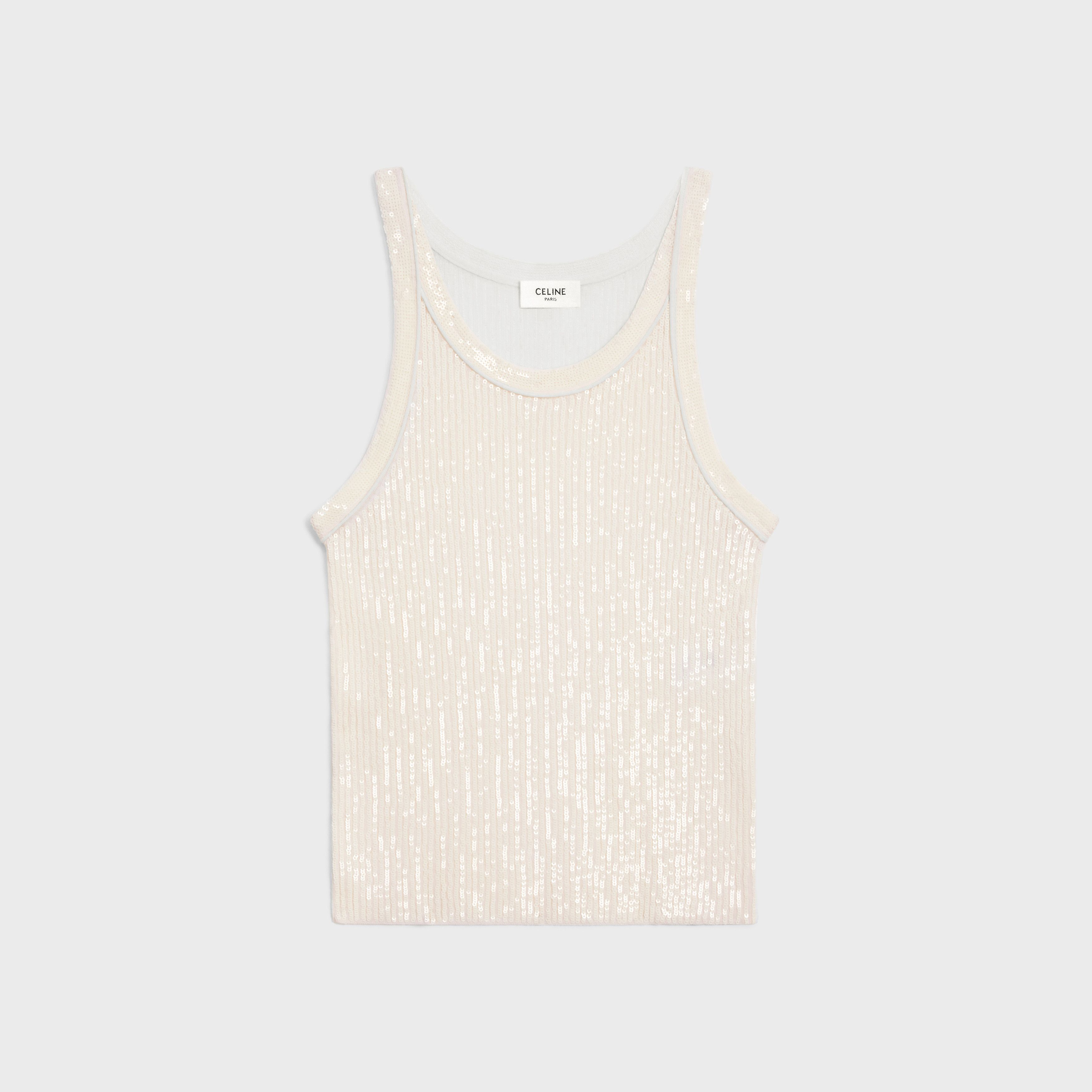 Celine o1w1db10925 2ADM0764U Tank Top in Beige Size XS / US 0-2 / IT 36-38 - 1 Thumbnail