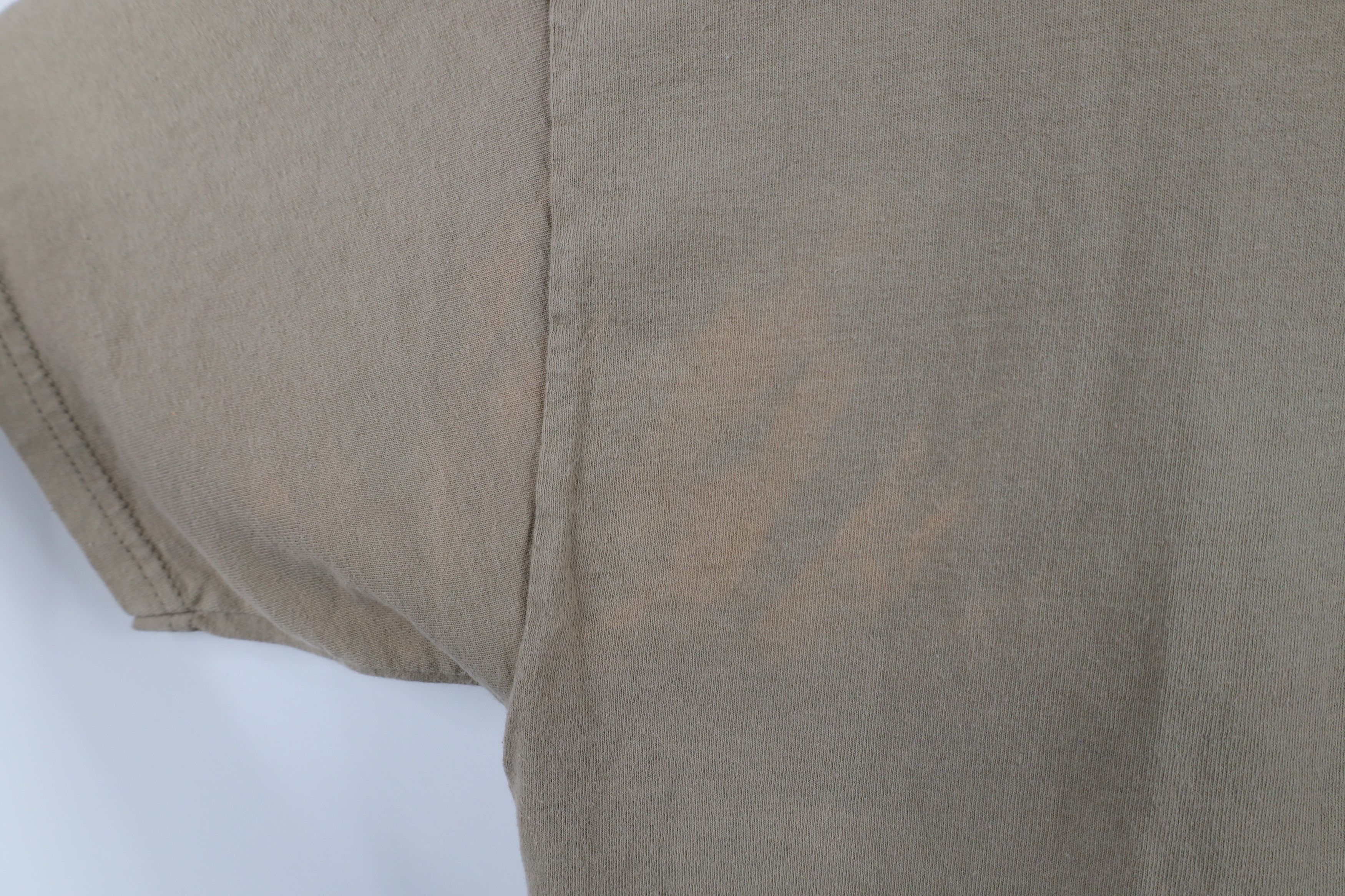 Vintage Vintage 90s Streetwear Heavyweight Cotton T-Shirt Beige Size US XXL / EU 58 / 5 - 4 Thumbnail