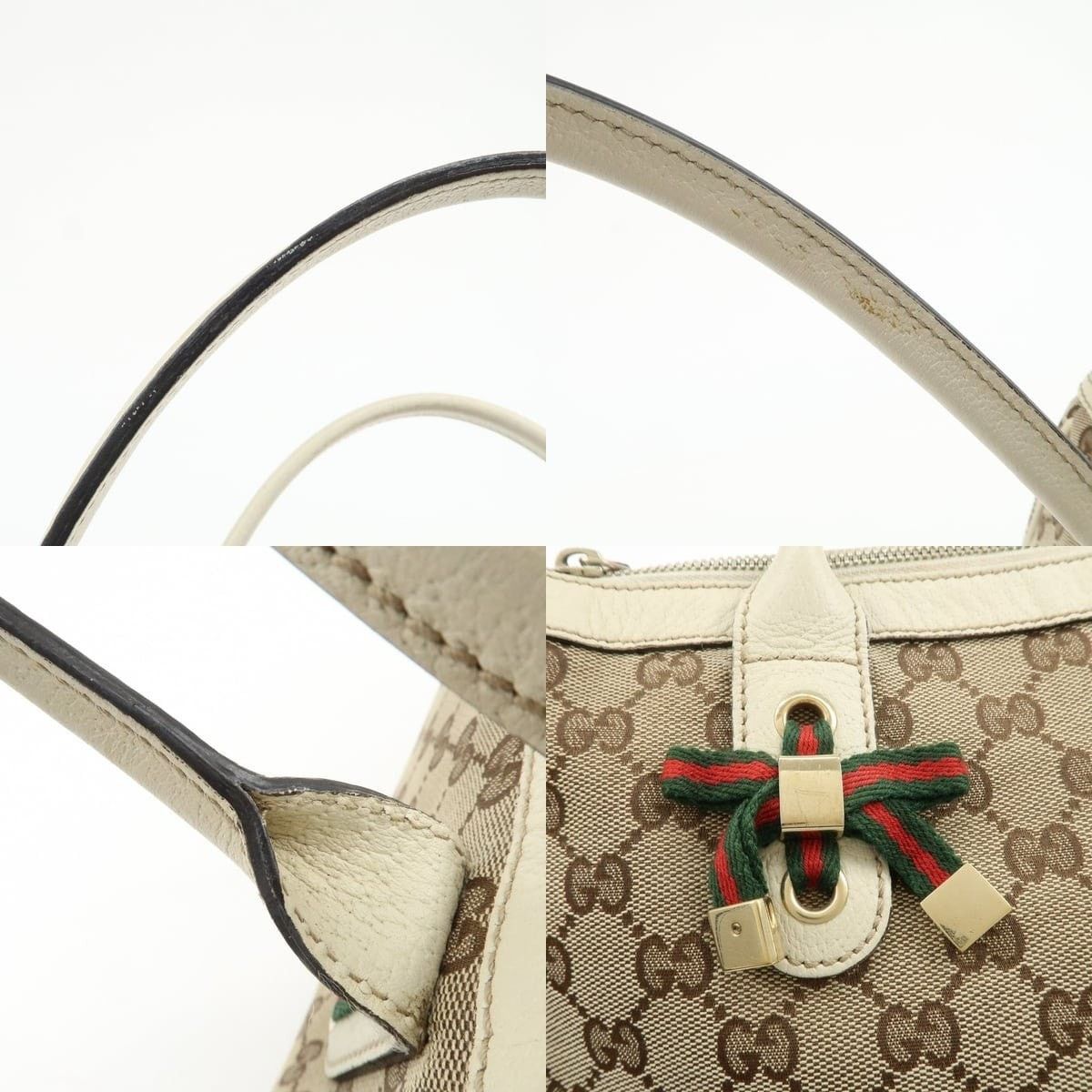 Gucci Gucci Princy GG Supreme Canvas & Leather Tote Brown Size ONE SIZE - 4 Thumbnail