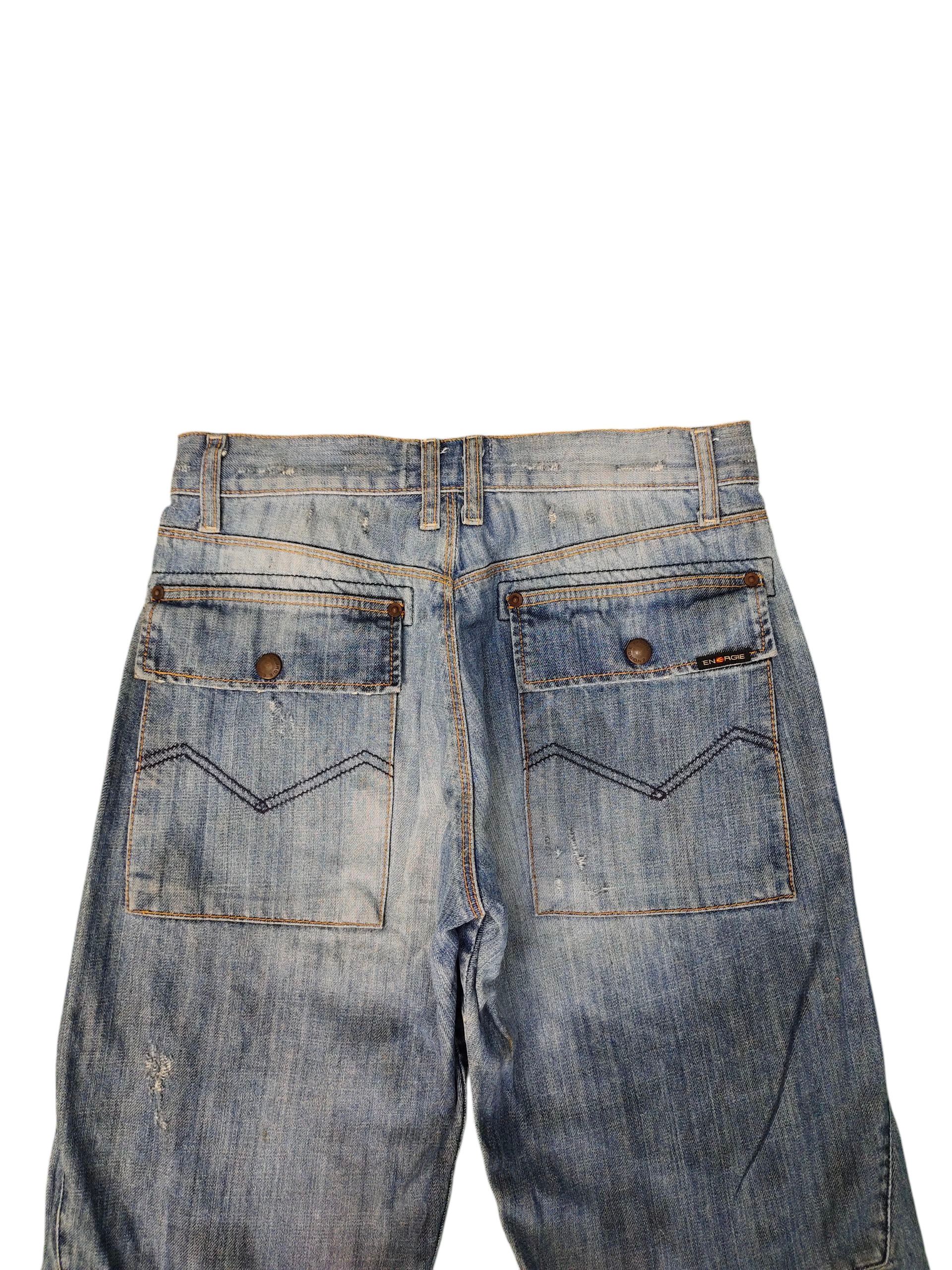 Energie Vintage Y2k Energie Worn-out & Distress Fatigue Denim Jeans Size US 30 / EU 46 - 10 Thumbnail
