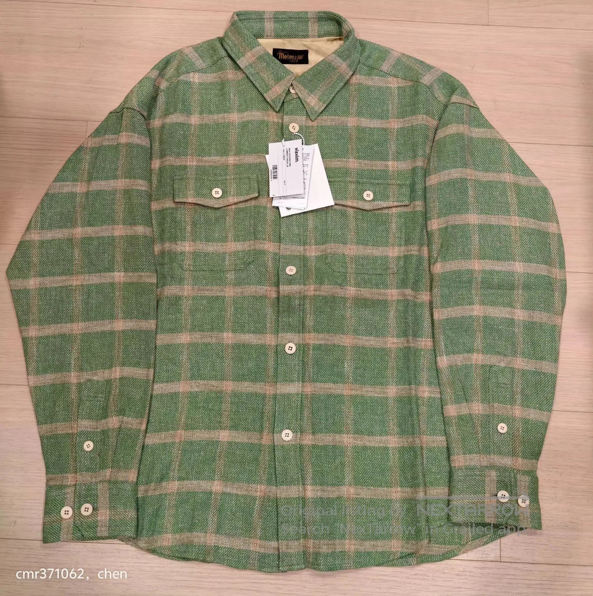 Visvim Green Plaid Long Sleeve Button. Size US L / EU 52-54 / 3 - 1 Thumbnail