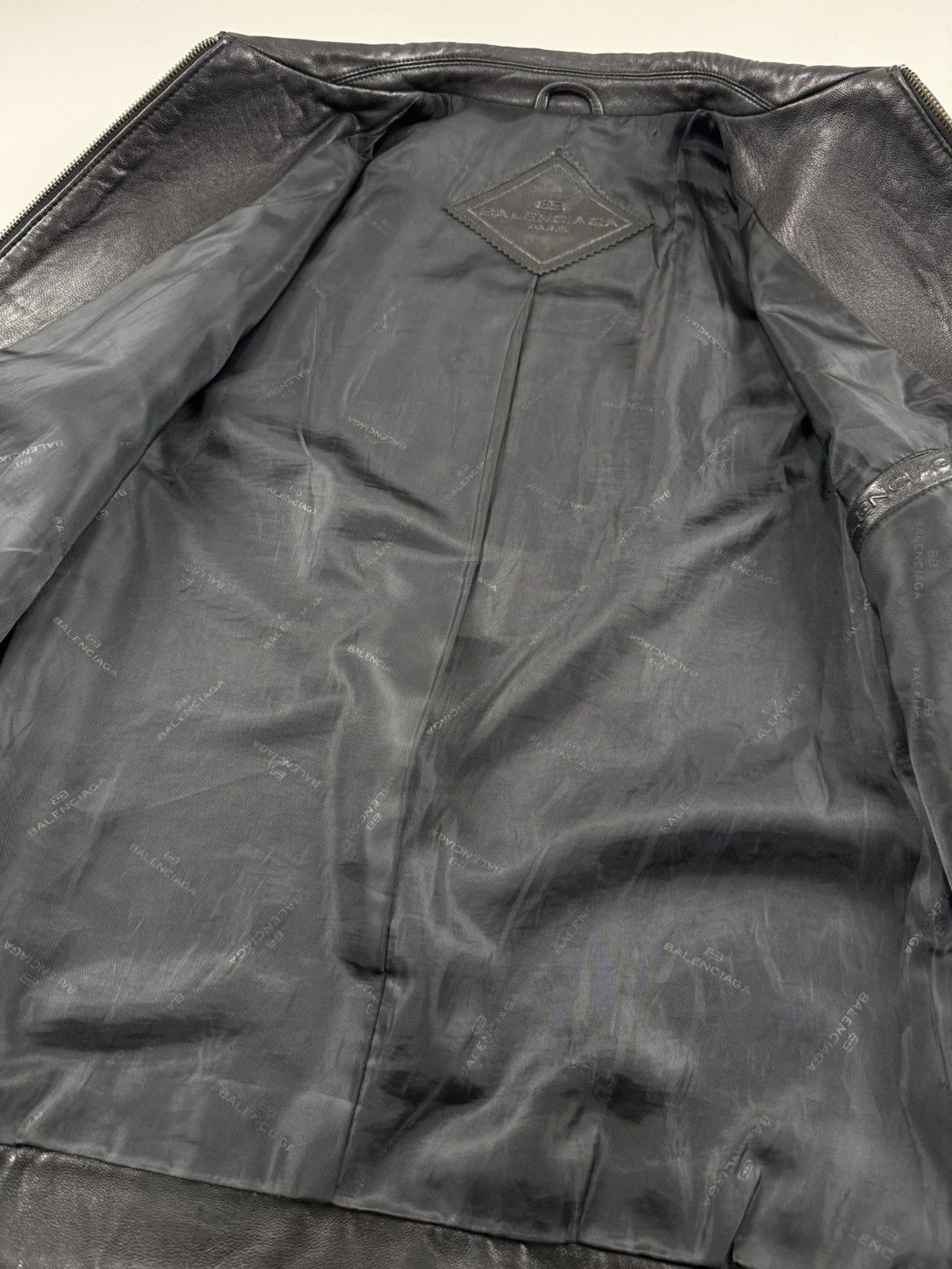 Balenciaga Vintage Balenciaga Lamb Leather Zip Up Jacket Size US L / EU 52-54 / 3 - 9 Thumbnail