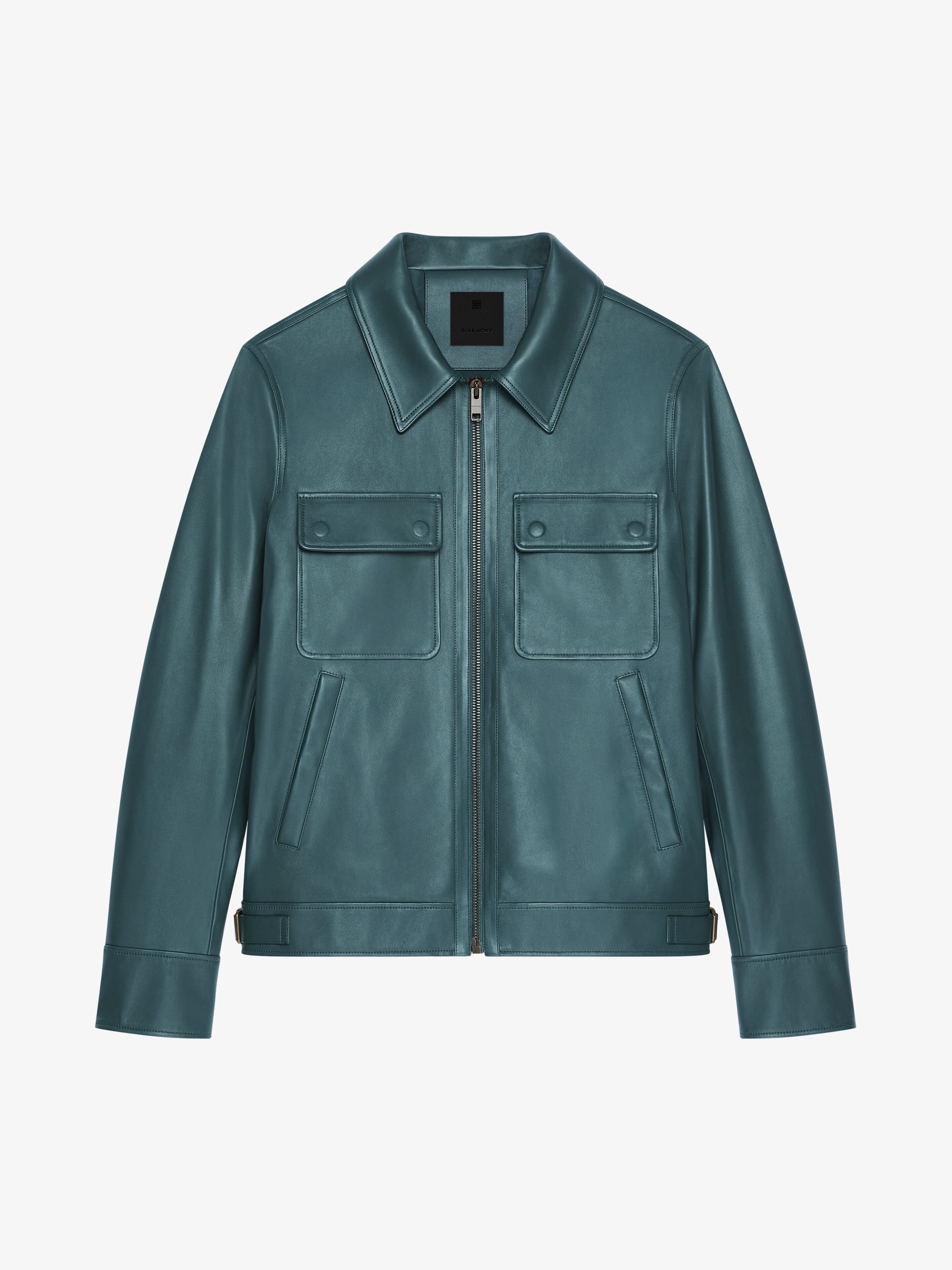 Givenchy o1srvl11e0925 Jacket in Nappa Leather in Dark Teal Size US L / EU 52-54 / 3 - 1 Thumbnail