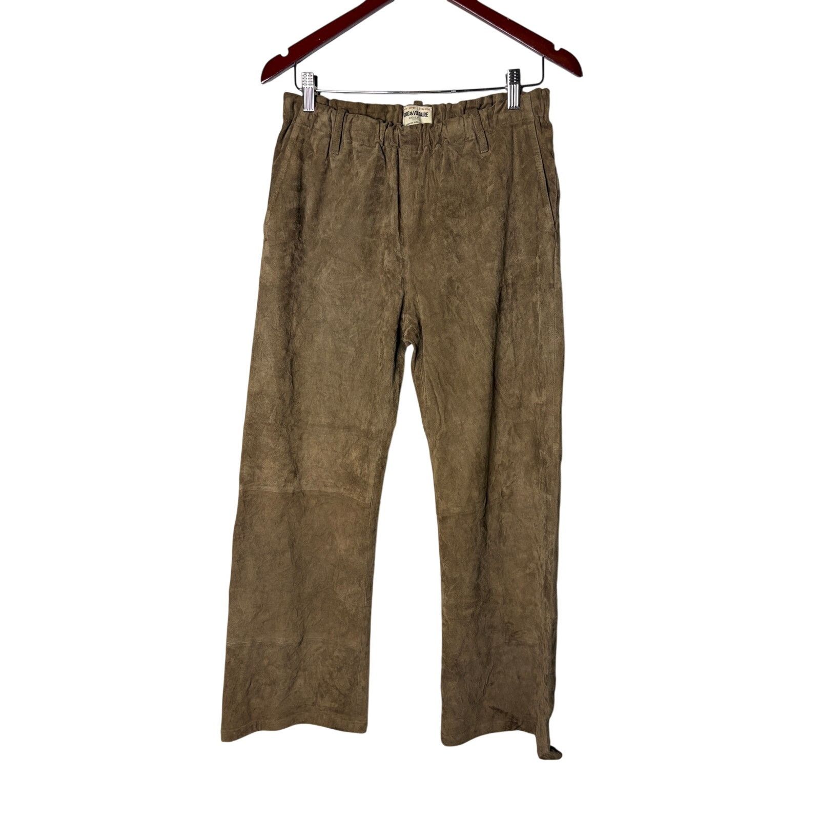 Zadig & Voltaire Zadig & Voltaire Flared Suede Trousers In Bronze Tan 40 L 10 Size 32" / US 10 / IT 46 - 2 Thumbnail