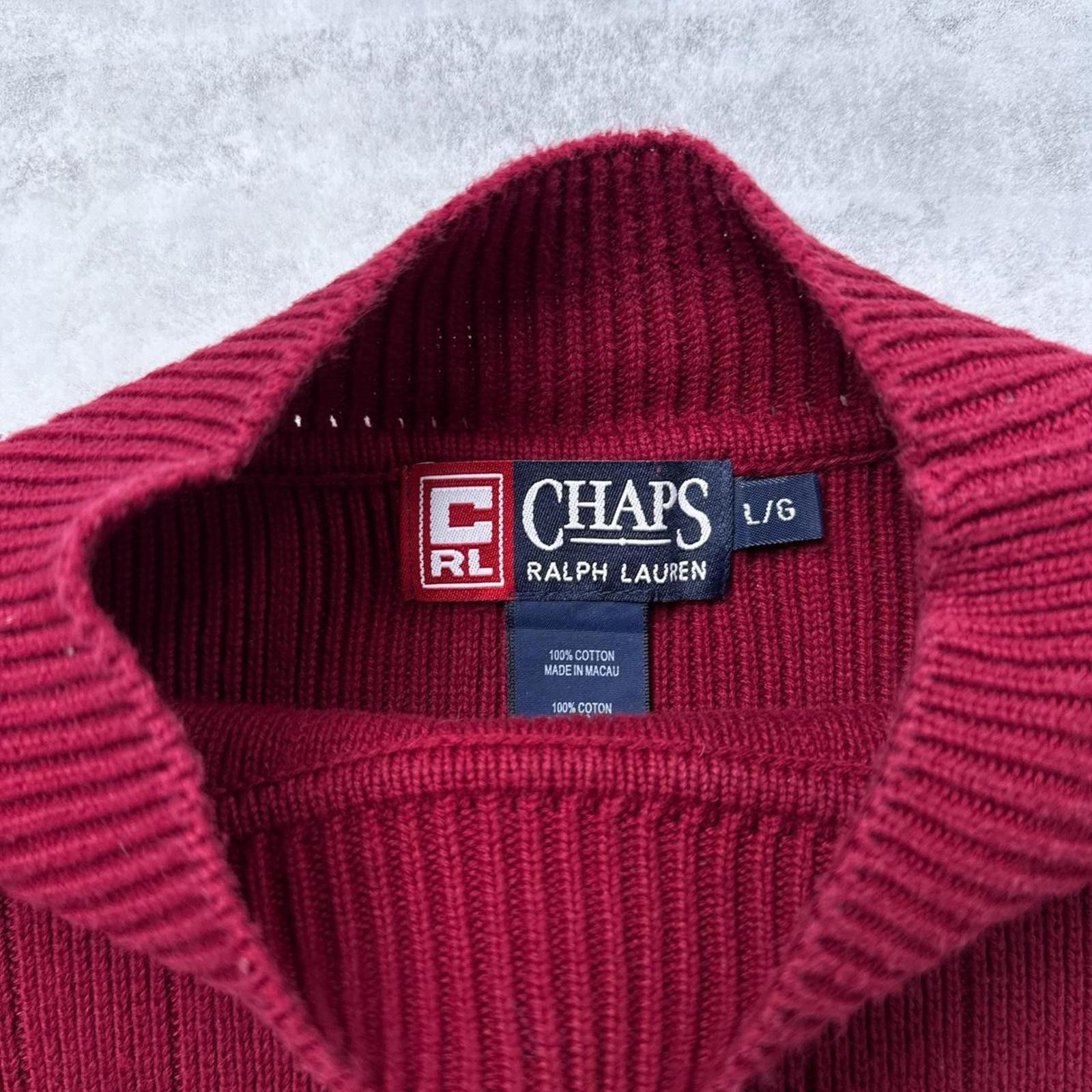 Chaps Y2K Chaps Ralph Lauren 00s Red Sweater Size US L / EU 52-54 / 3 - 4 Thumbnail