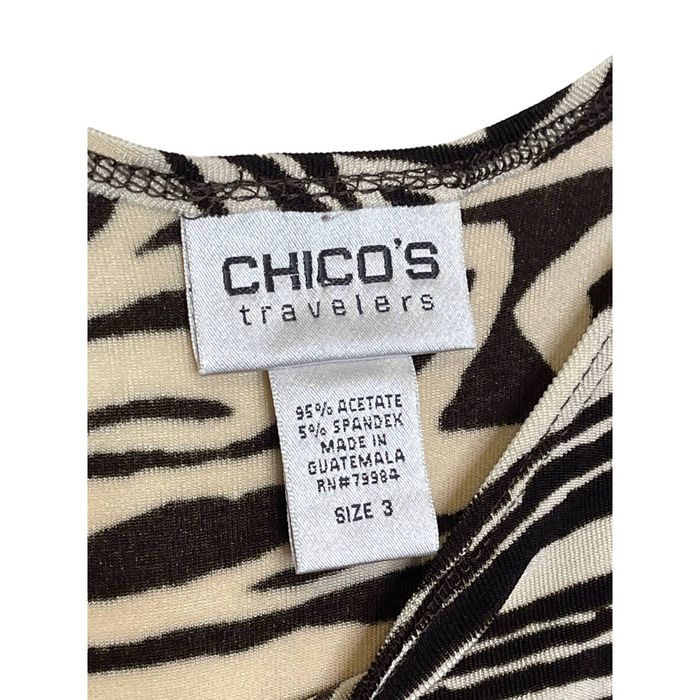 Chicos Chicos Women Tank Top Zebra Stripes Sleeveless Pullover 3