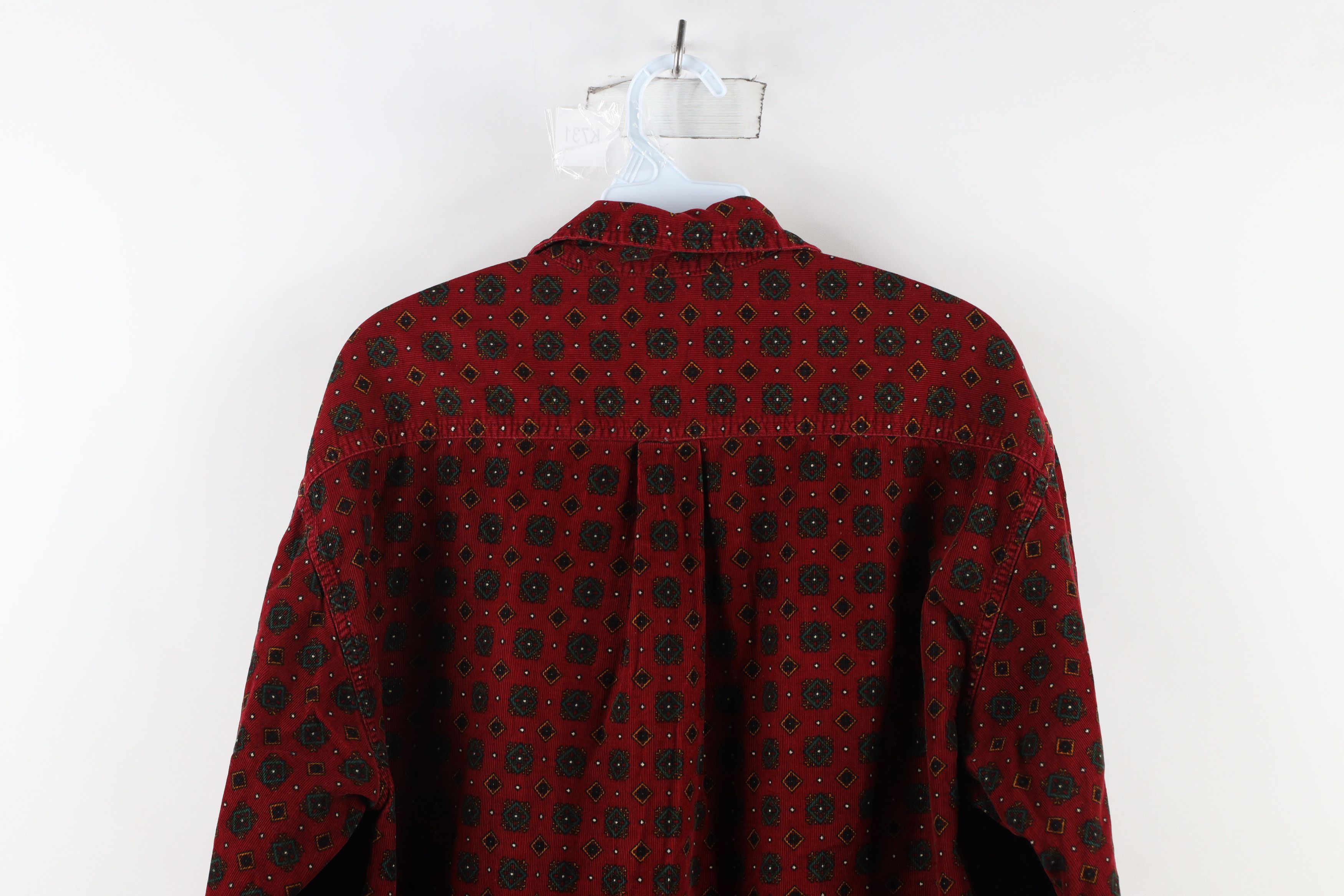 Vintage Vintage 90s Streetwear Corduroy Collared Button Shirt Size US M / EU 48-50 / 2 - 12 Thumbnail