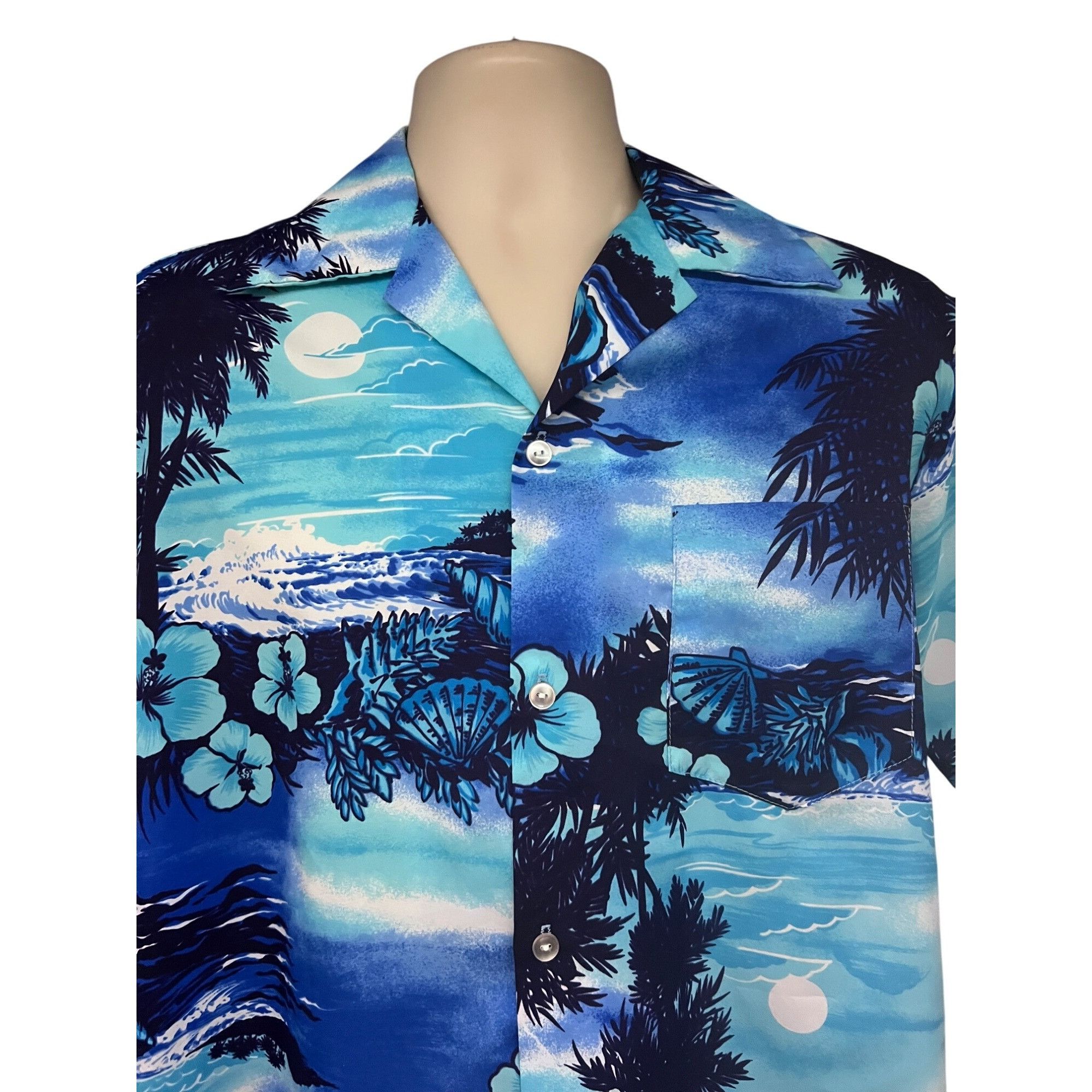 Vintage Liberty House Vintage Hawaiian Aloha Blue Button Shirt Size US L / EU 52-54 / 3 - 4 Thumbnail