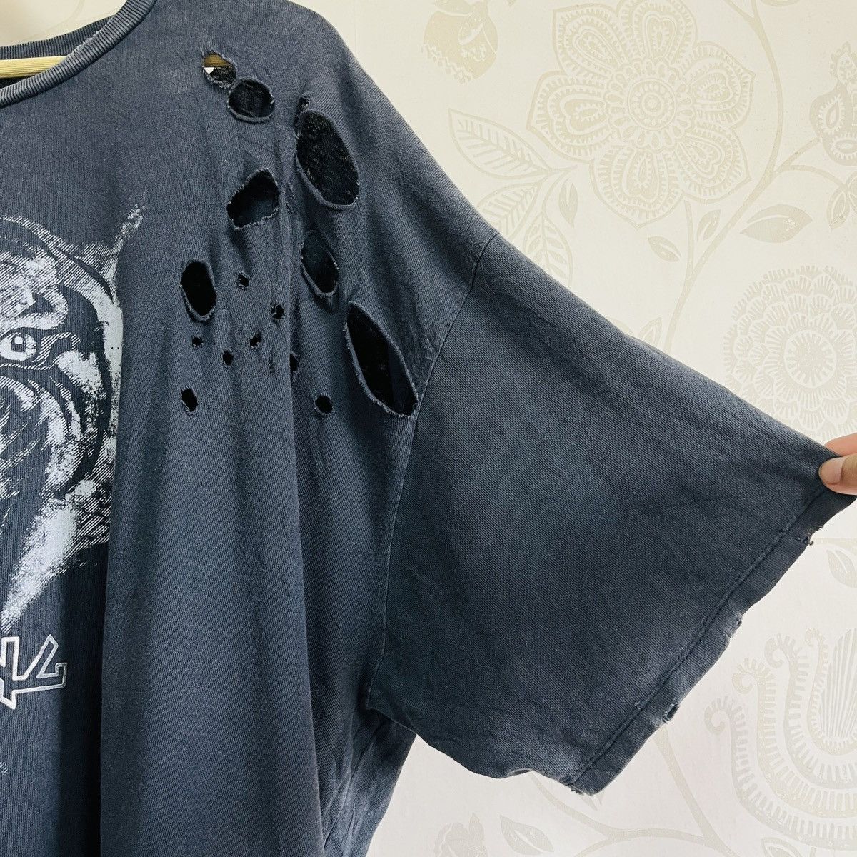 Designer × Zara Distressed Zara LA NY Baggy Ripped TShirt Made In Portugal Size US XL / EU 56 / 4 - 8 Thumbnail