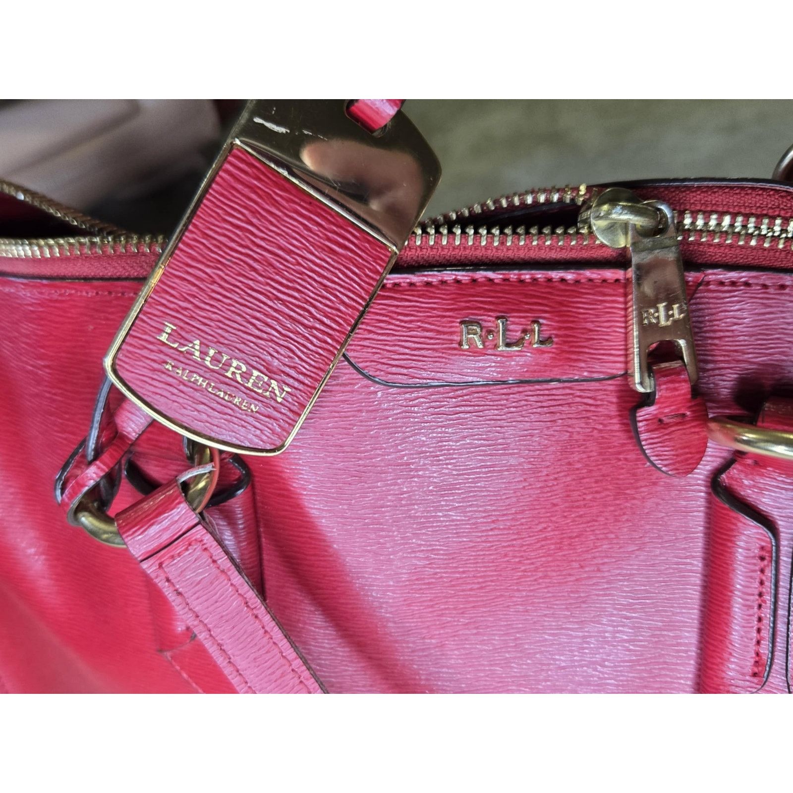 Ralph Lauren Ralph Lauren red leather handbag excellent condition Size ONE SIZE - 7 Thumbnail