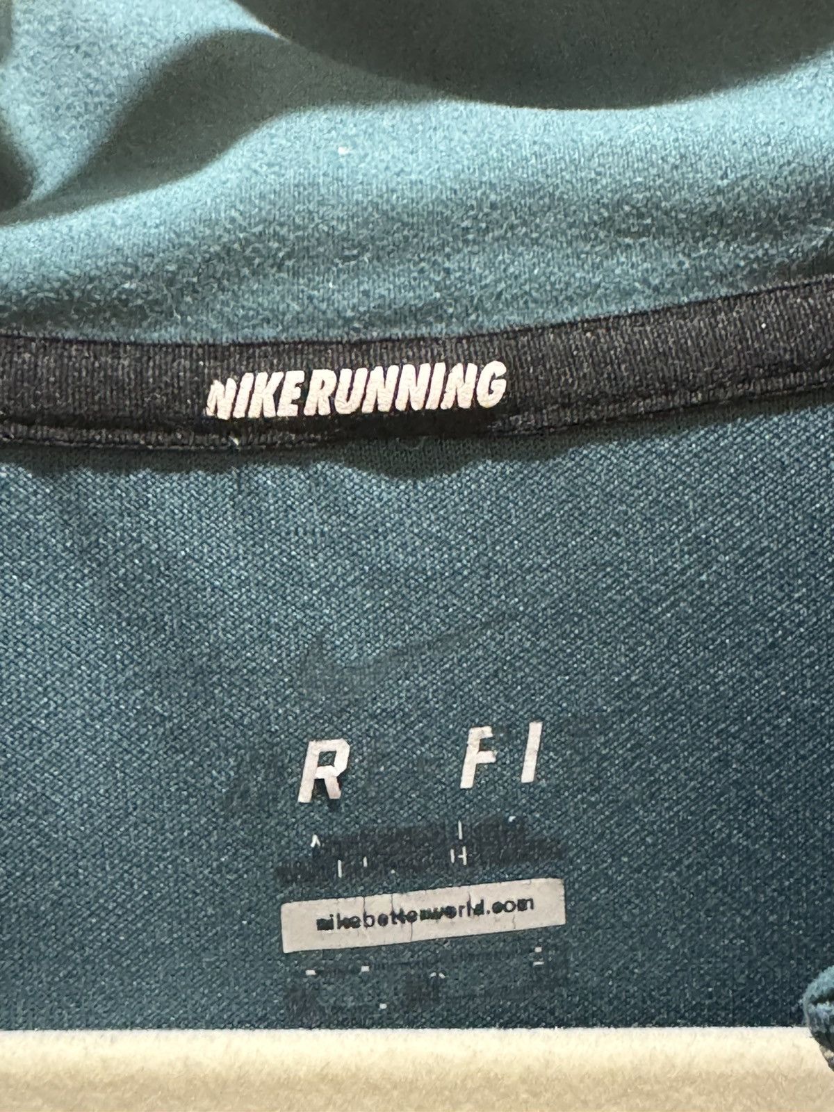 Nike Nike running Jacket Teal Dri-Fit Full Zip polyester sweater Size US XL / EU 56 / 4 - 9 Thumbnail