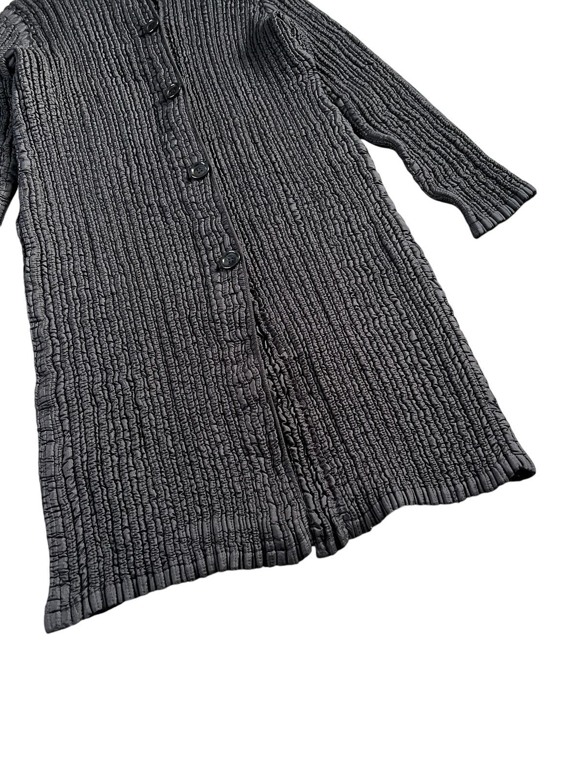 Issey Miyake 1980 Peplum by Yoshiki Hishinuma Pleated Wrinkles Long Coat Size S / US 4 / IT 40 - 6 Thumbnail
