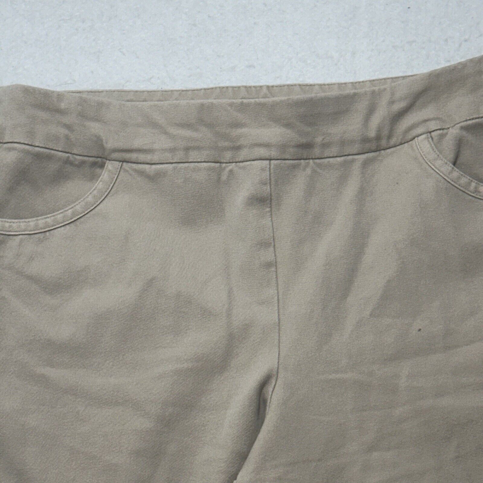 Other Soft Surroundings PM Beige Pull On Capri Pants Stretch Size 32" / US 10 / IT 46 - 3 Thumbnail