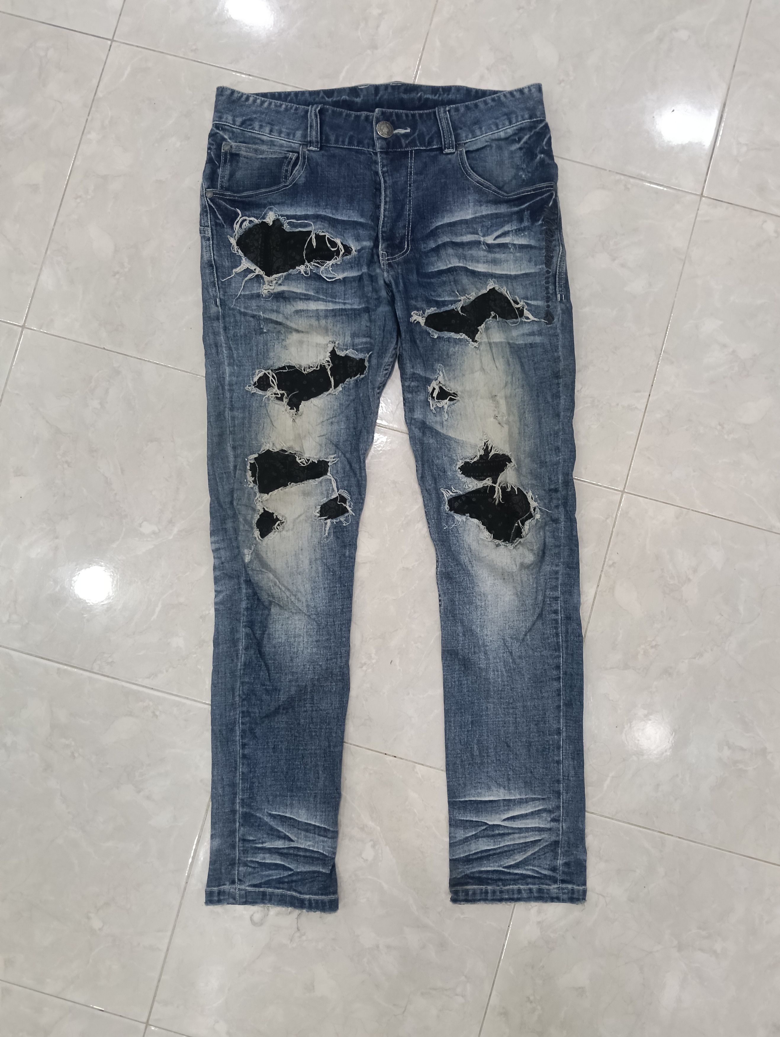Japanese Brand More Core Division Distressed Style Size US 34 / EU 50 - 1 Thumbnail