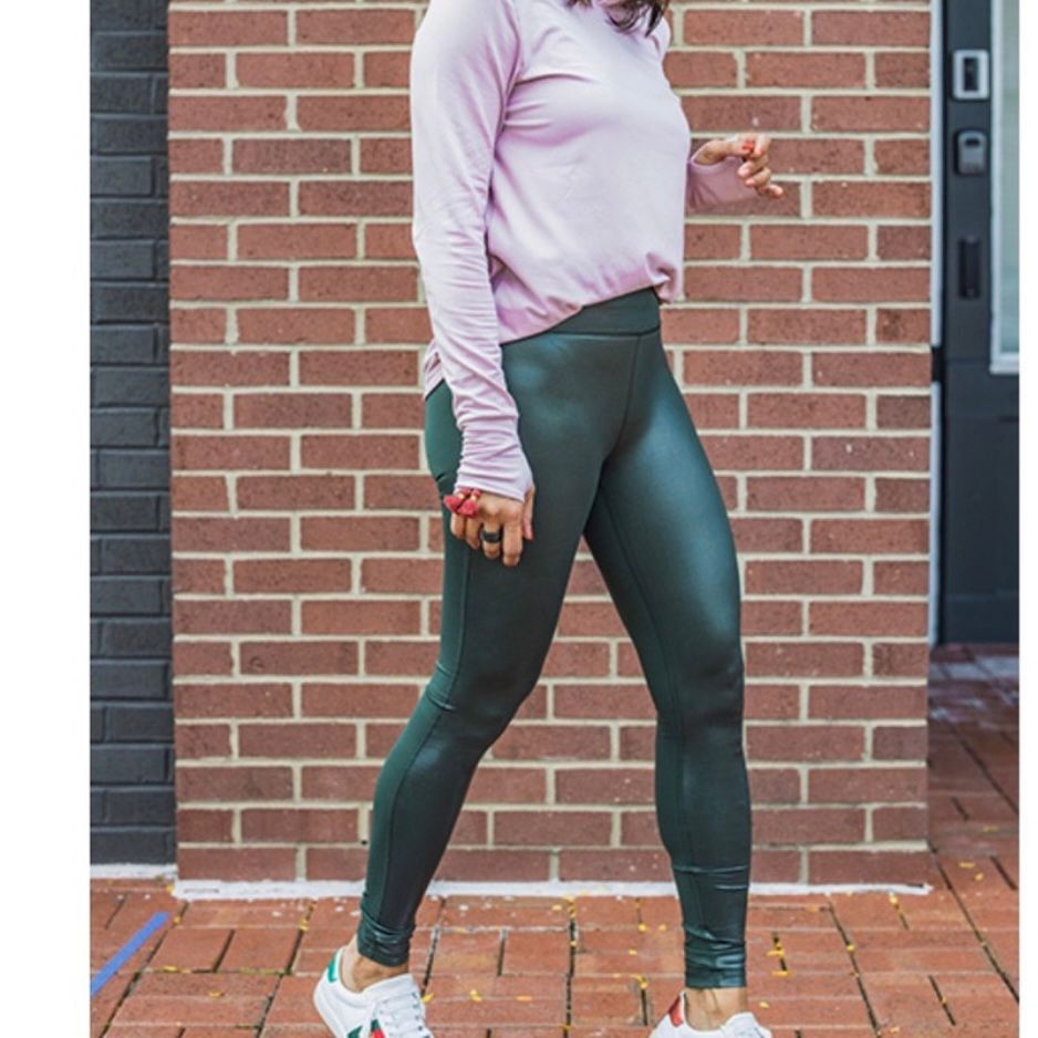 Preach Peach Nina 2.0 Forest Compression Leggings Gloss Front, Matt Size 30" / US 8 / IT 44 - 8 Thumbnail