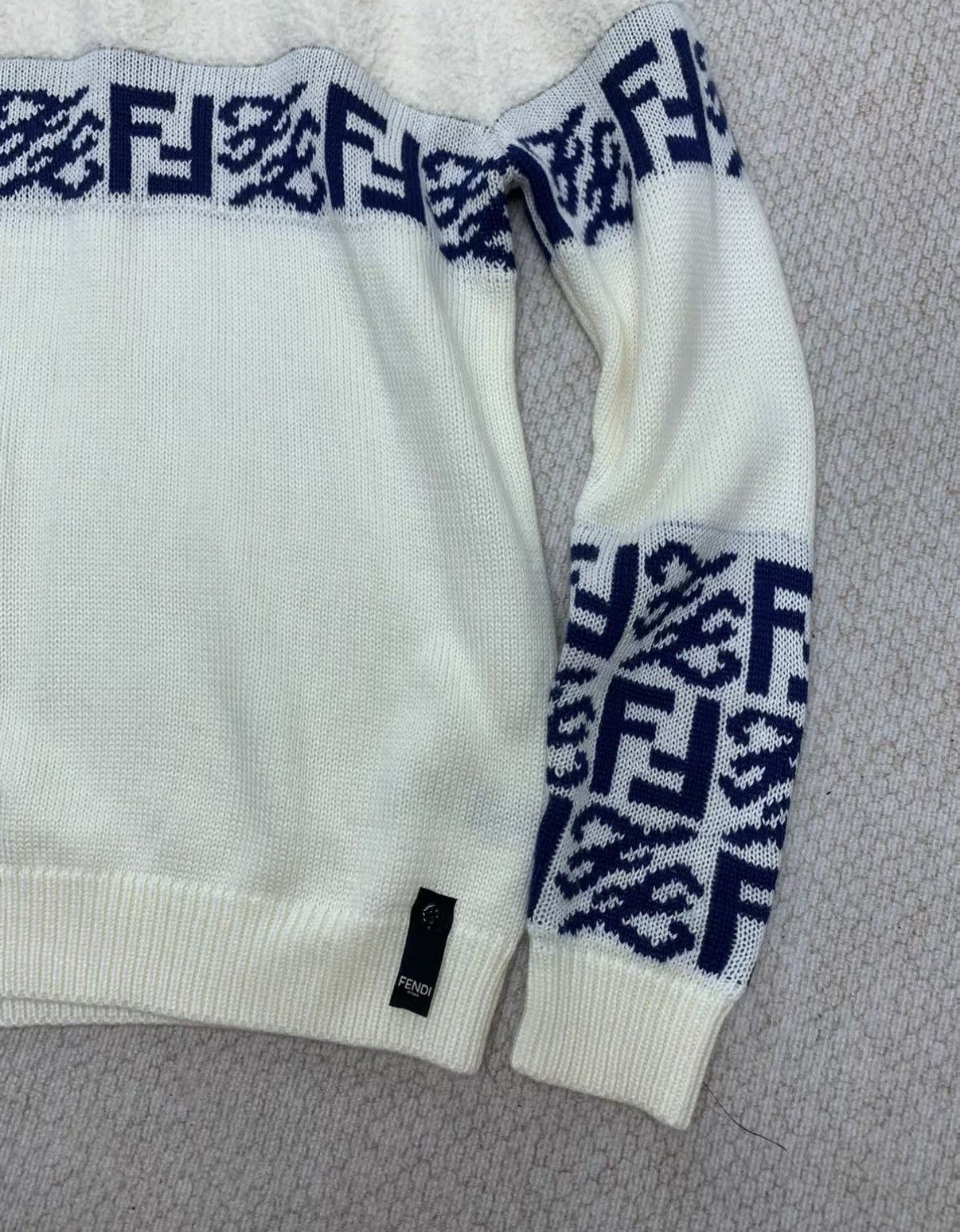 Fendi FENDI White Turtleneck Sweater Size US M / EU 48-50 / 2 - 9 Thumbnail