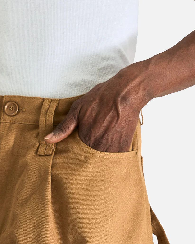 Simone Rocha o1s1v1r1oon0825 Wide Leg Puddle Drill Jeans in Brown/Khaki Size US 36 / EU 52 - 6 Thumbnail