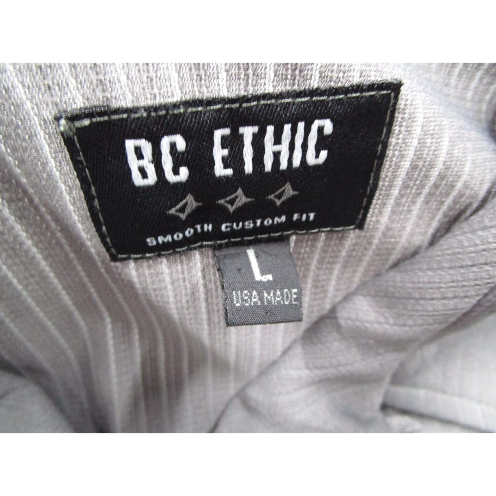 Vintage Vintage BC Ethic Men's gray short sleeve button up MATRIX pocket shirt loop collar Made in USA Large Size US L / EU 52-54 / 3 - 3 Thumbnail