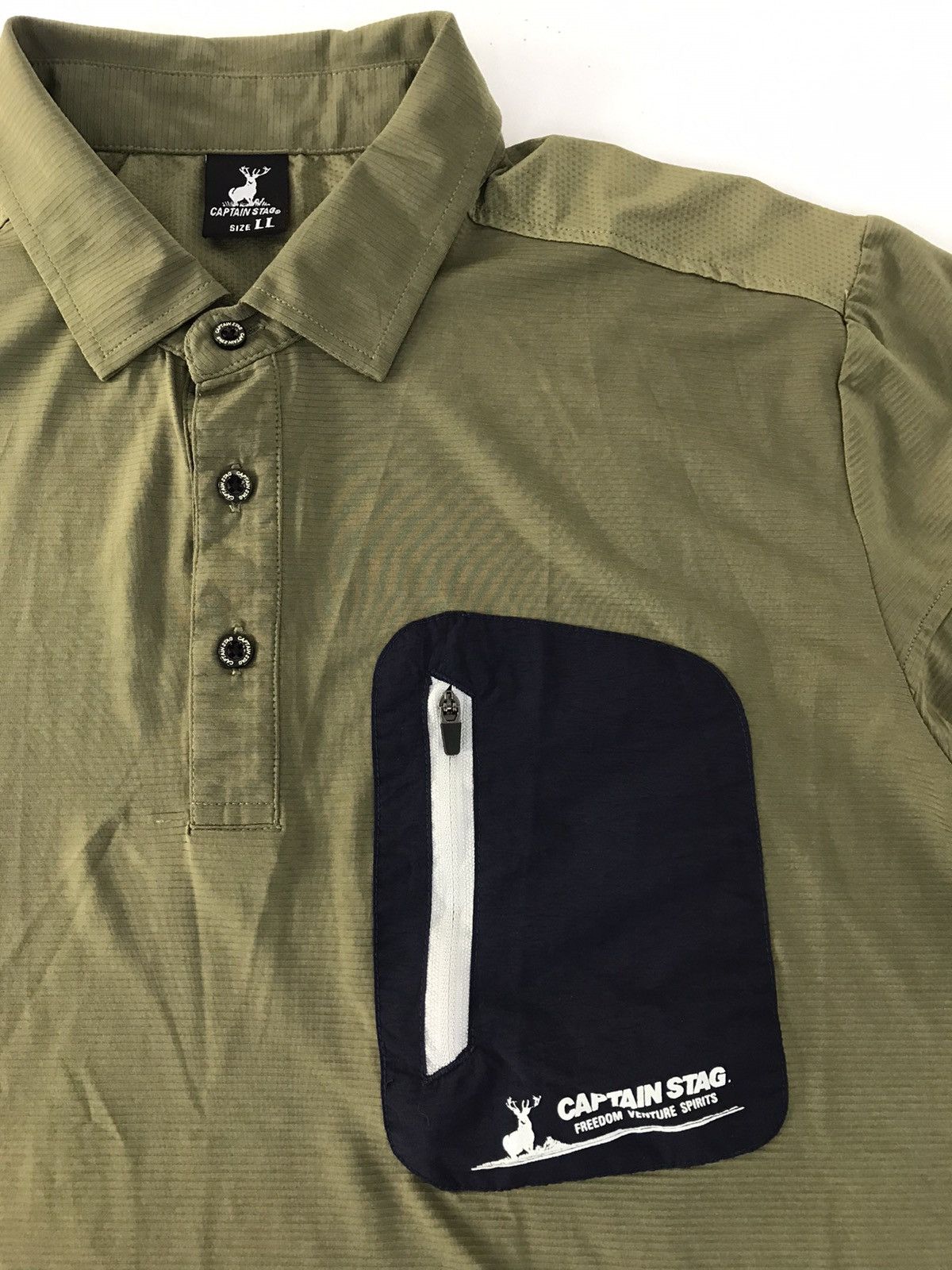 Japanese Brand Captain Stag Outdoor Gear Single Pocket Polo Tee Size US L / EU 52-54 / 3 - 4 Thumbnail