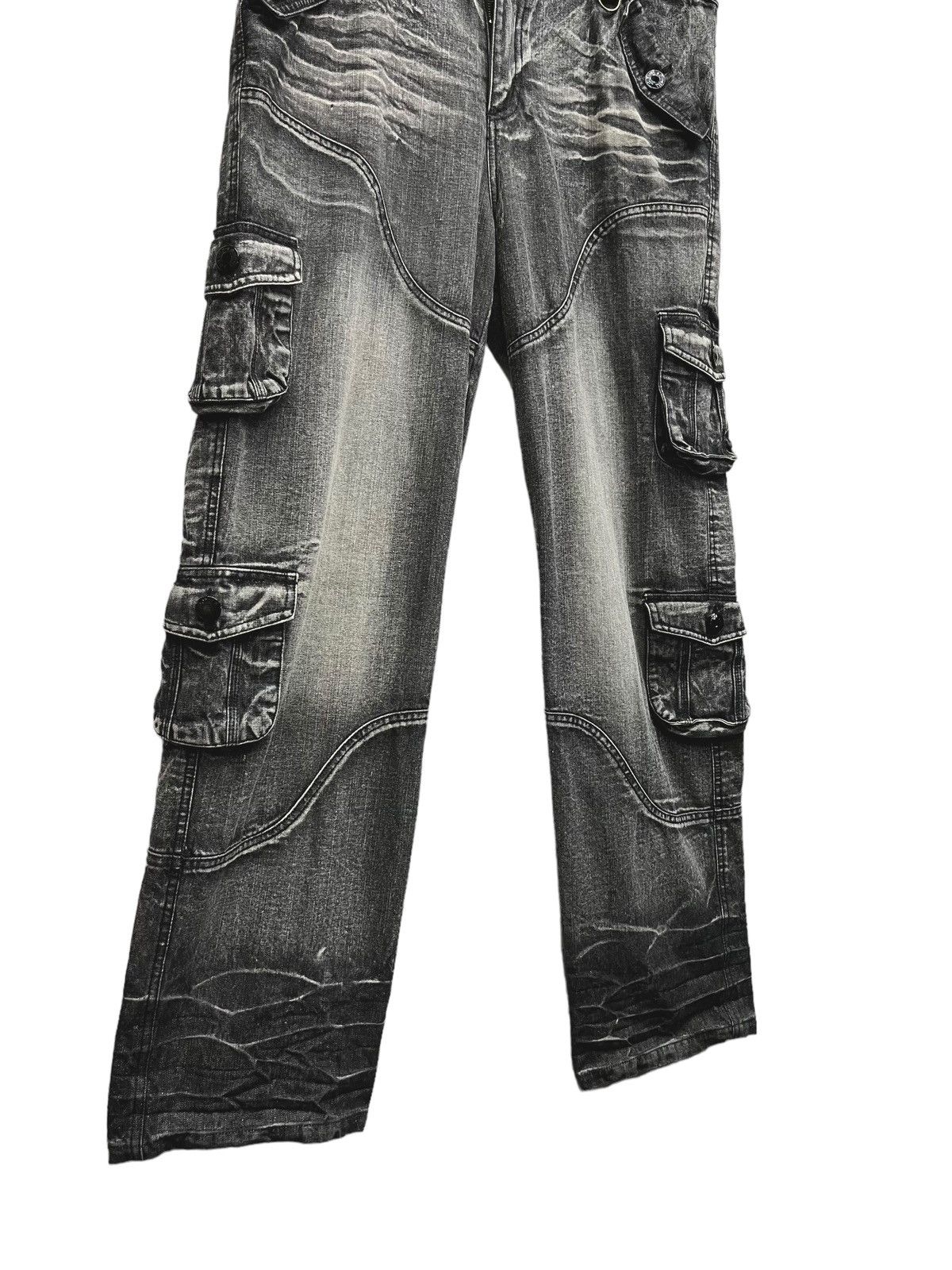 LOWBOX 🔥☠️Vtg LOWBOX Punk Multipocket Cargo Denim Coverall Size US 34 / EU 50 - 7 Thumbnail