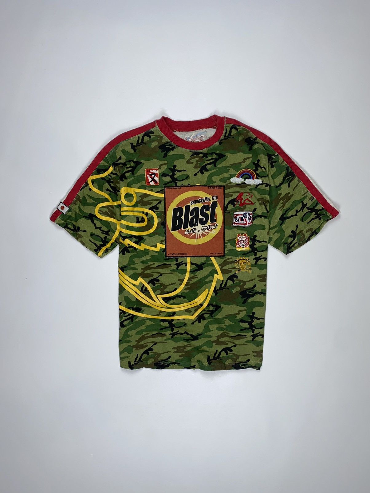🚨 Ringspun vintage camo green BLAST tiger t-shirt tee mans M