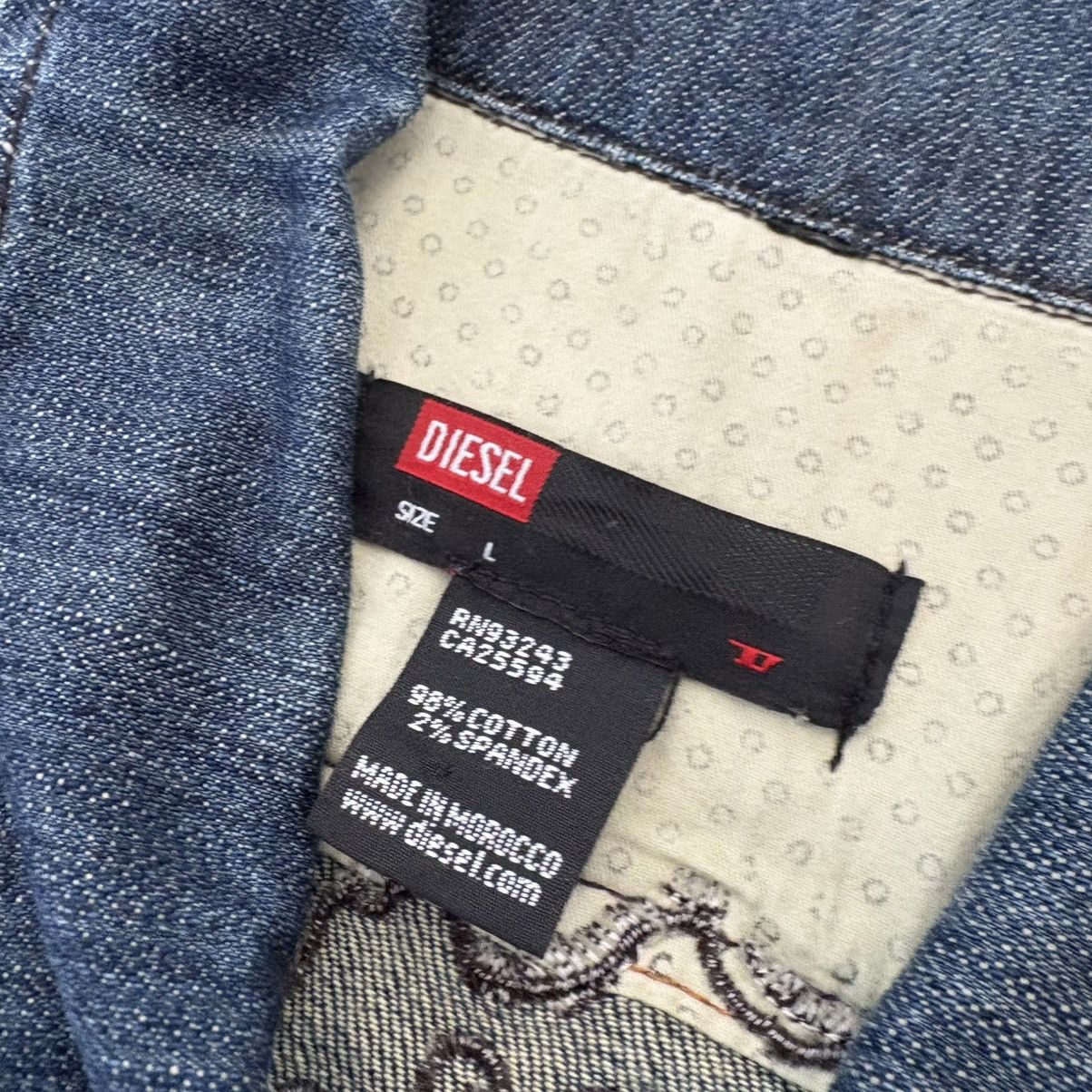Archive Diesel embroidered denim jacket ifsixwasnine y2k