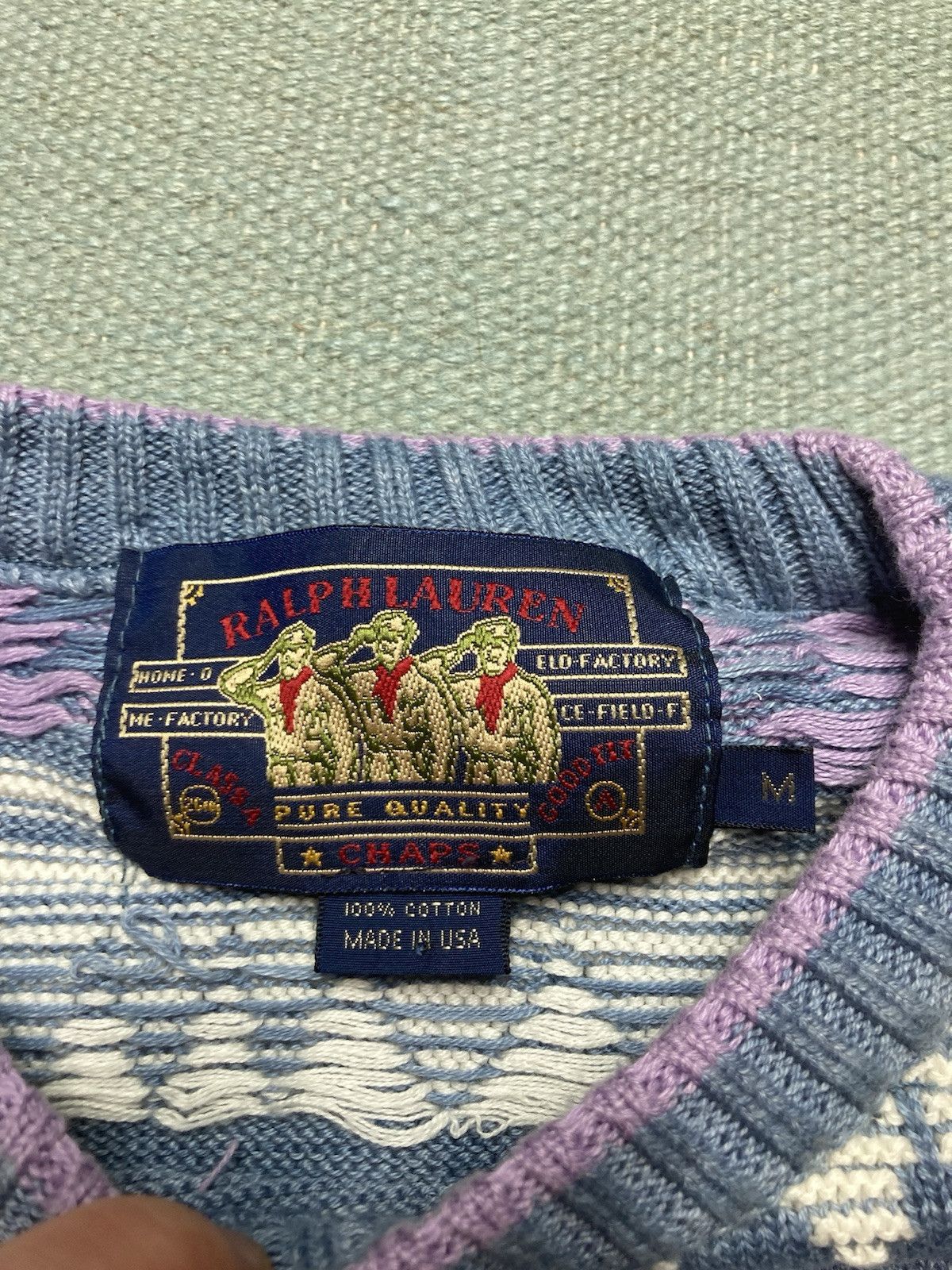 Polo Ralph Lauren × Vintage Chaps Ralph Lauren knit sweater cotton pastel fairy kei M Size US M / EU 48-50 / 2 - 5 Thumbnail